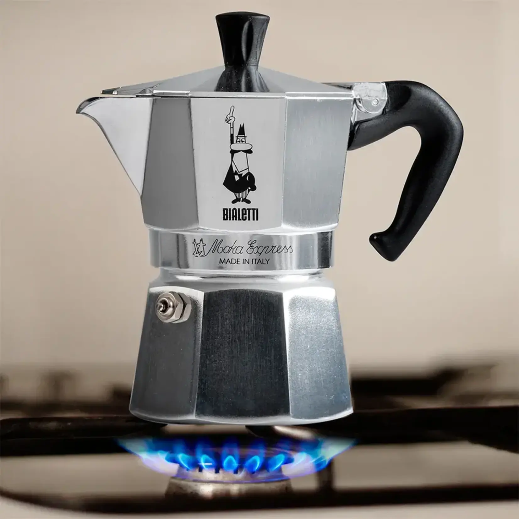 Bialetti De iconische Italiaanse espressomakers percolators 130 ml 3 kops Espressokoker Bialetti Moka Express espressomaker 130 ml Bialetti 0001162
