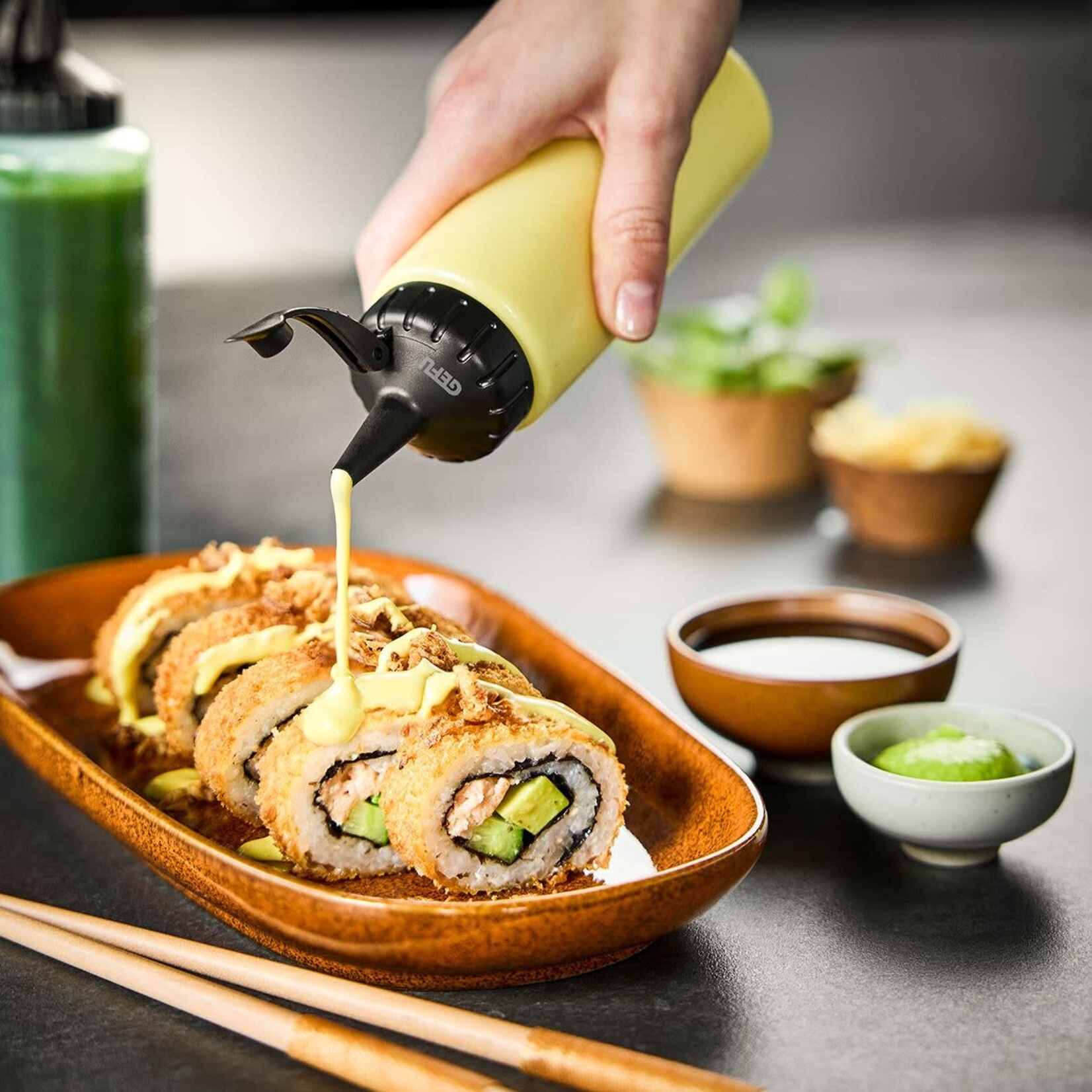 Gefu 175 ml knijpflesje Gefu flex-fill doseerfles knijp flesje 175 ml Gefu 14441