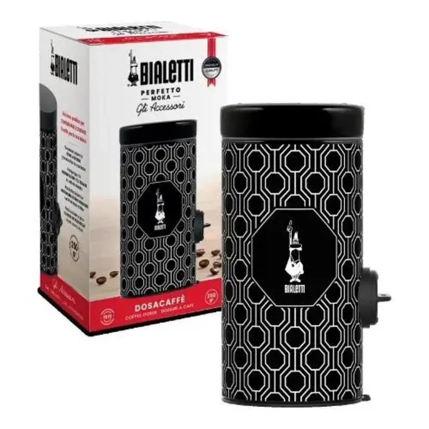 Gefu zwarte koffie doserende voorraadbus Bialetti Dosacaffè koffie blik met doseersysteem Bialetti DCDesign06