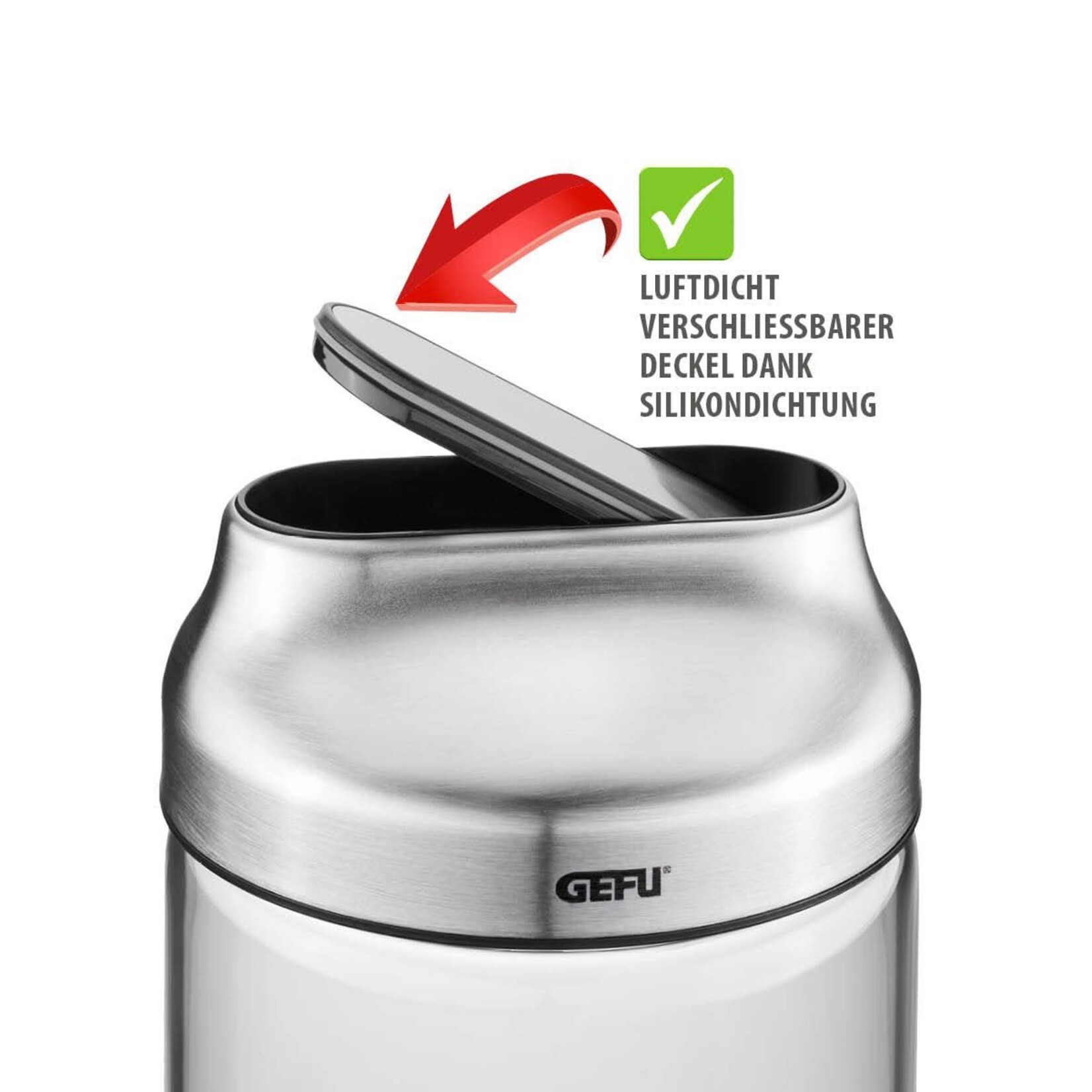 Gefu Gefu Kippo set van 2 voorraadpotten glas 1000 ml Gefu glas set-2 voorraadbus 1000 ml Gefu 33744