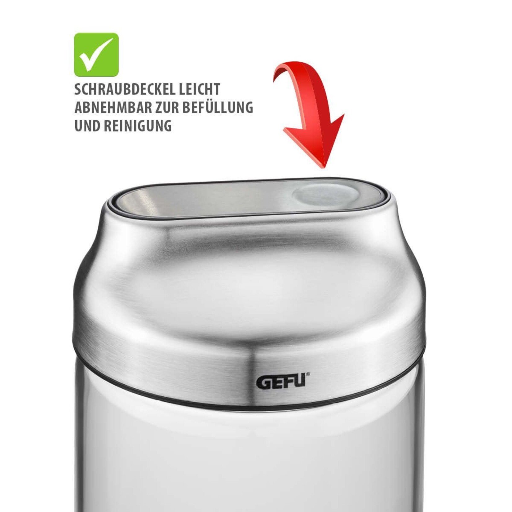 Gefu Gefu Kippo set van 2 voorraadpotten glas 1000 ml Gefu glas set-2 voorraadbus 1000 ml Gefu 33744