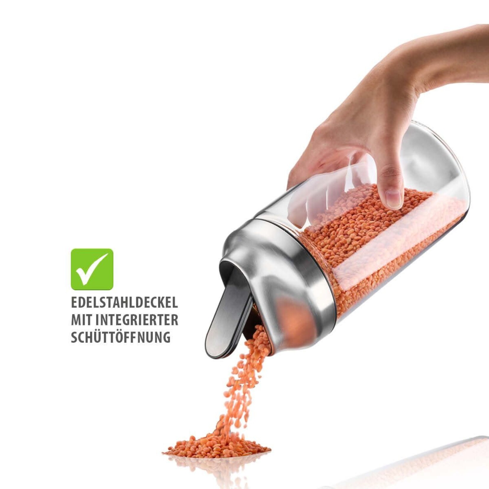 Gefu Gefu Kippo set van 2 voorraadpotten glas 1000 ml Gefu glas set-2 voorraadbus 1000 ml Gefu 33744