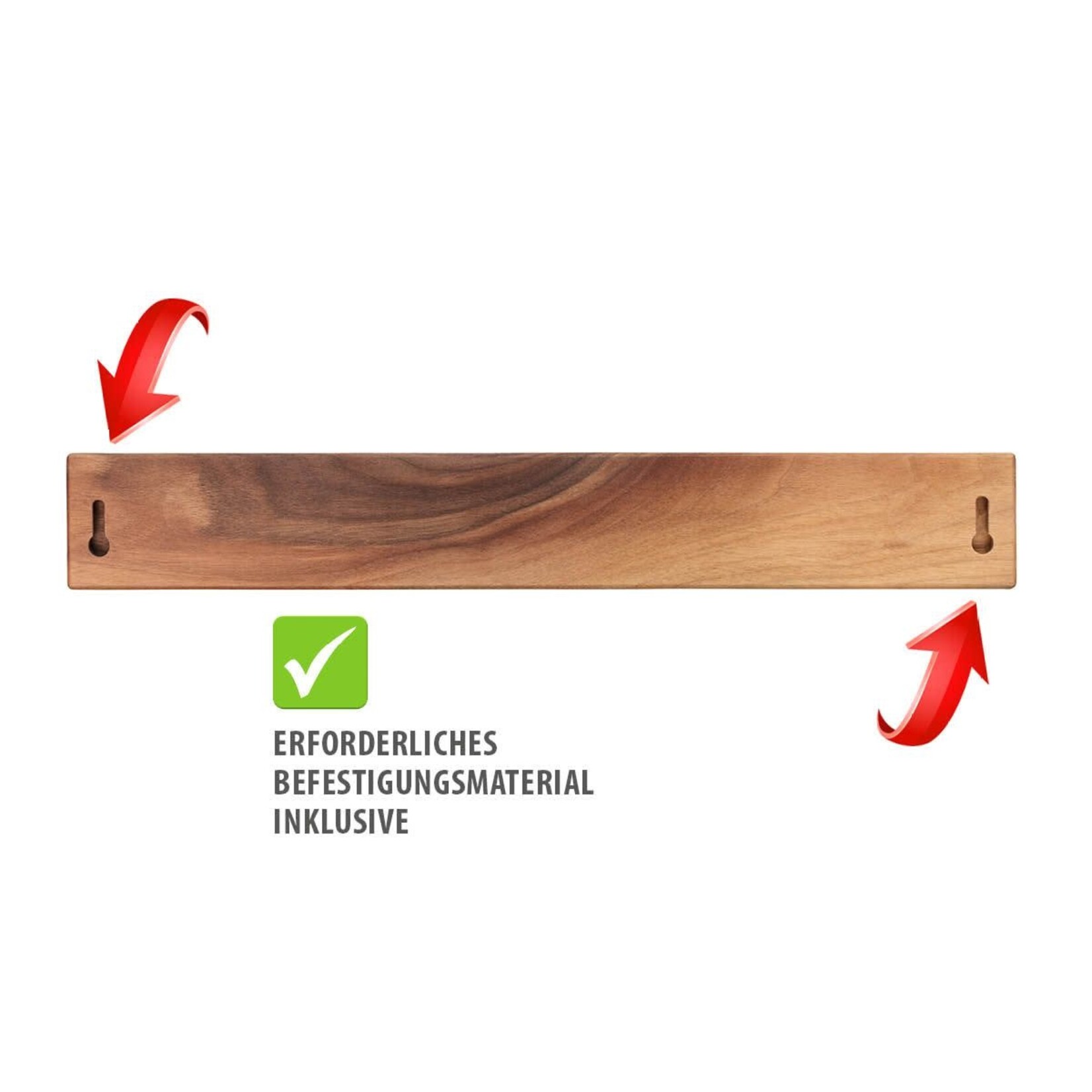 Gefu 420 x 56 x 22 Walnoten messenmagneet Gefu Enno walnoten messenmagneet Gefu 13957