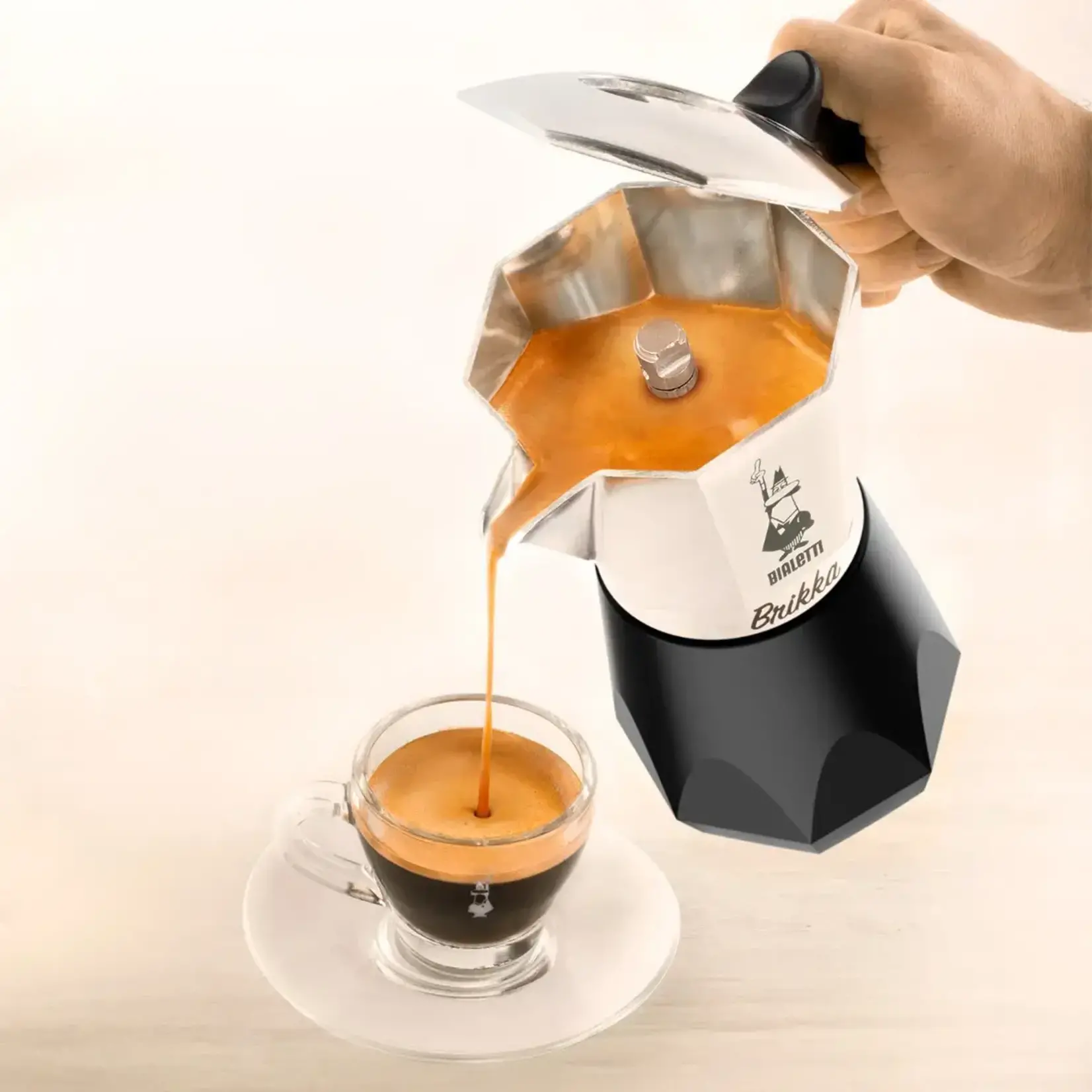 Bialetti De iconische Italiaanse espressomakers percolators 170 ml 4 kops Espressokoker doppia crema Bialetti Brikka espressomaker Bialetti 0007328