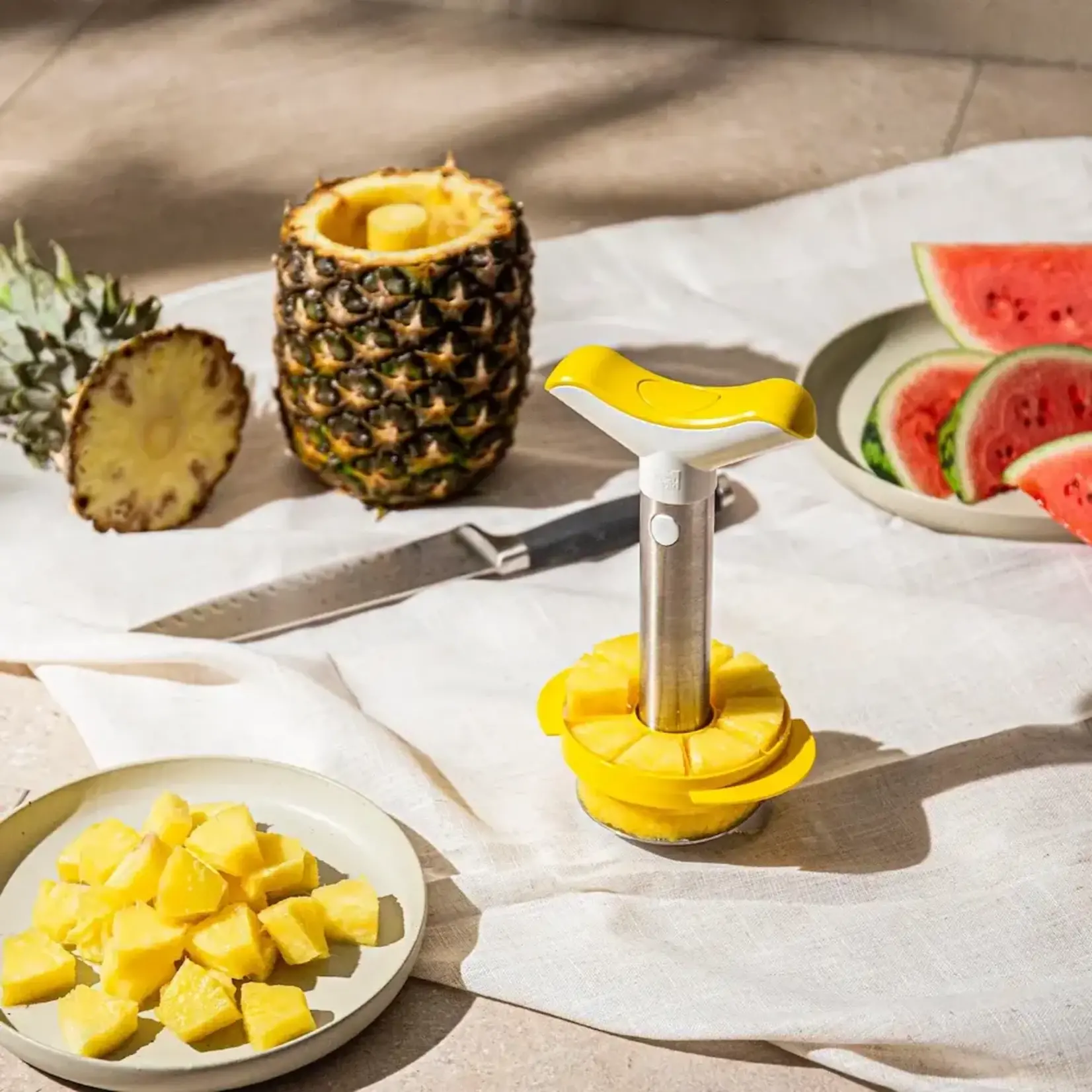 Diverse Merken RVS Ananas snijder Vacu vin Ananassnijder rvs Vacuvin 4874360