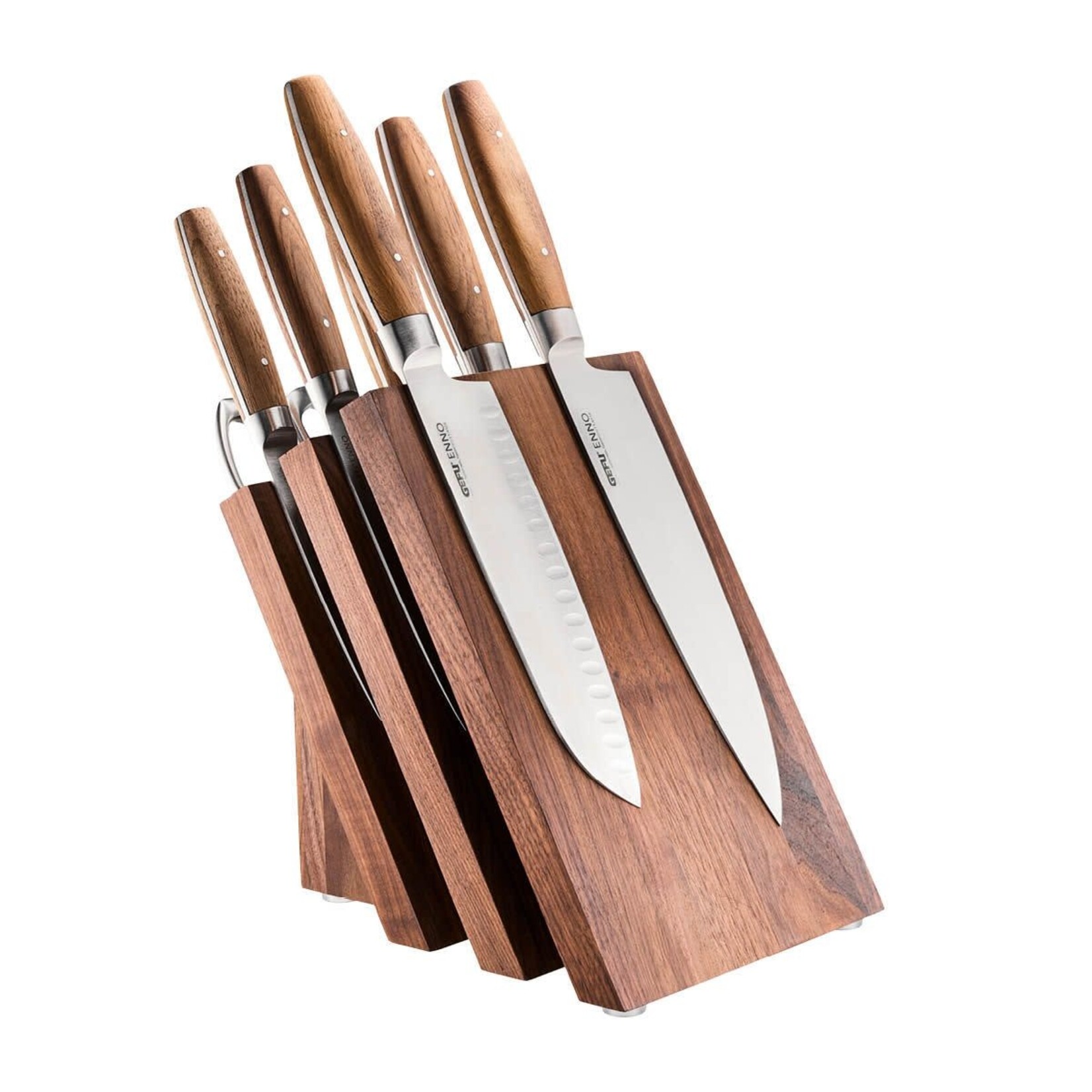 Gefu Magnetisch messenblok Walnoten hout Gefu Enno walnoten messenblok Fan Design Gefu 13959