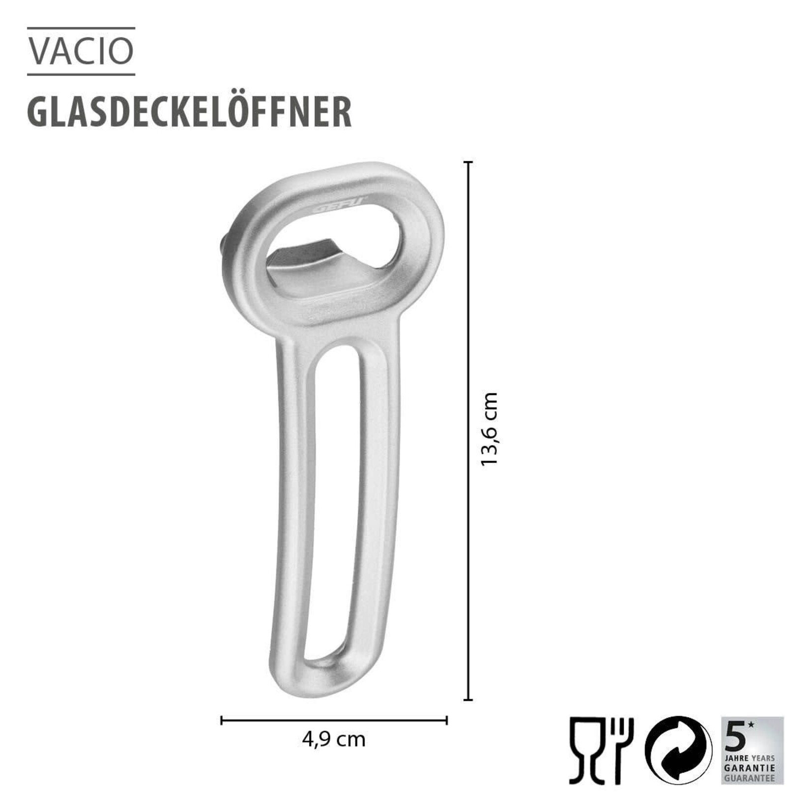 Gefu Aluminium potopener Gefu Vacio potopener jarkey Gefu 12475