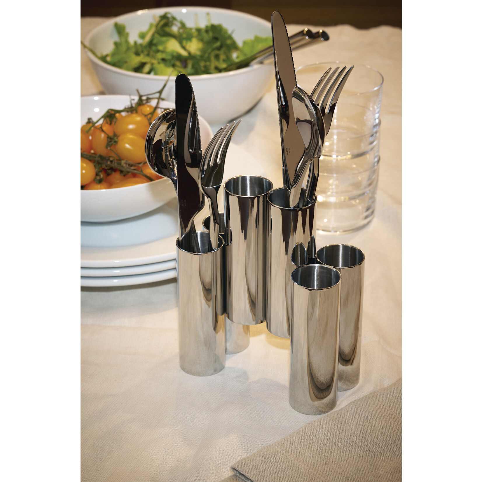 Alessi Bestekhouder rvs Canale Alessi Canale bestek houder Design Patricia Urquiola Alessi PU11