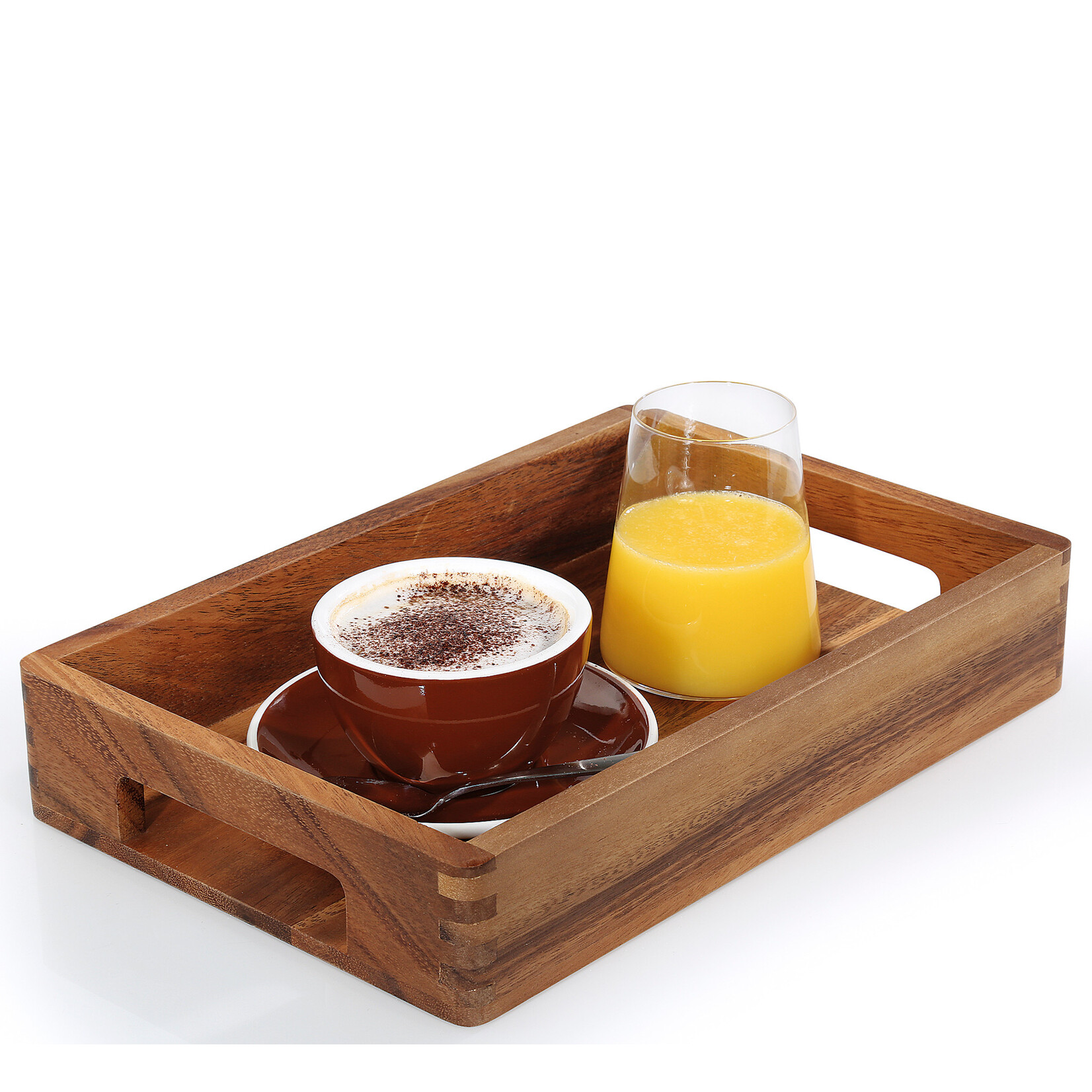 Zassenhaus 42 x 28 x 6 cm acacia dienblad serveerblad afgeronde hoeken Zassenhaus 059250