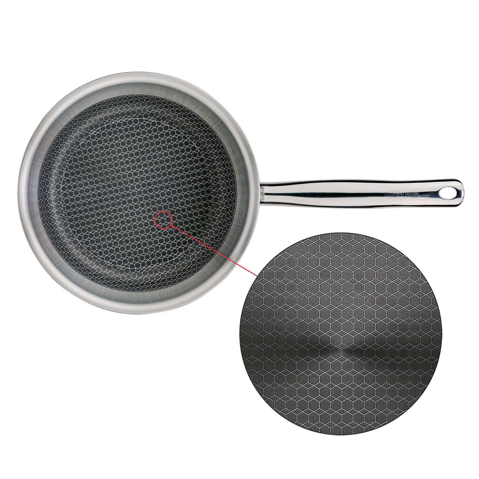 Spring 24 cm sauteuse Spring Vulcano Cut Resist braadpan sauteuse 24 cm Spring 1415696024