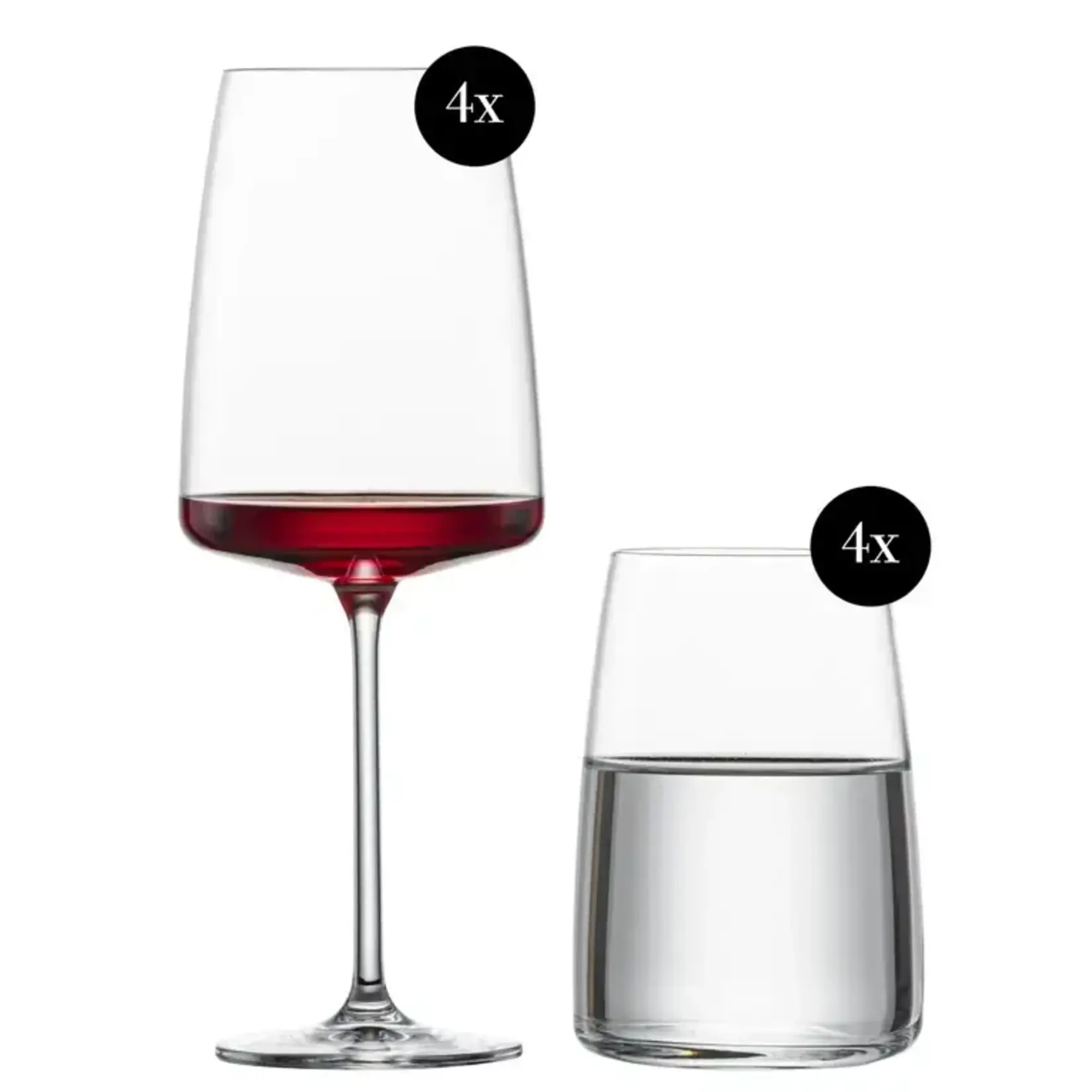 Zwiesel Collection Glas Limited edition Zwiesel Glas Vivid Senses 4x Fruity & Delicate (1) 535 ml en 4x Allround (42) 500 ml Zwiesel Glas 123317