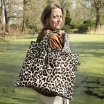 Loqi opvouwbaar tasje Loqi Bag Large - Leopard Dusk gerecycled Loqi LQLEDU