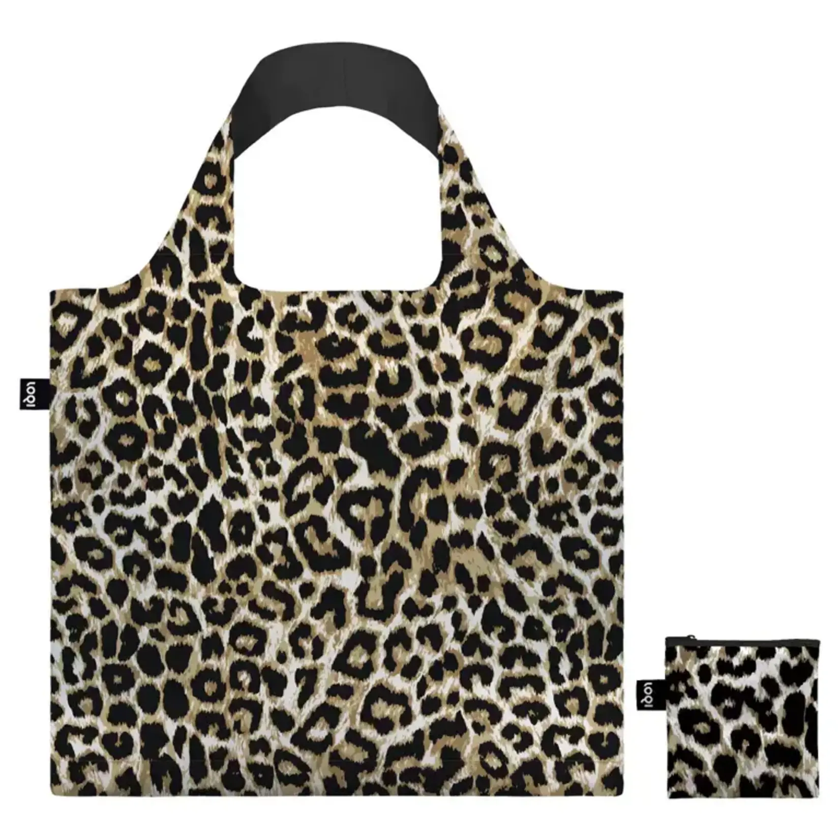 Loqi opvouwbaar tasje Loqi Bag Large - Leopard Dusk gerecycled Loqi LQLEDU