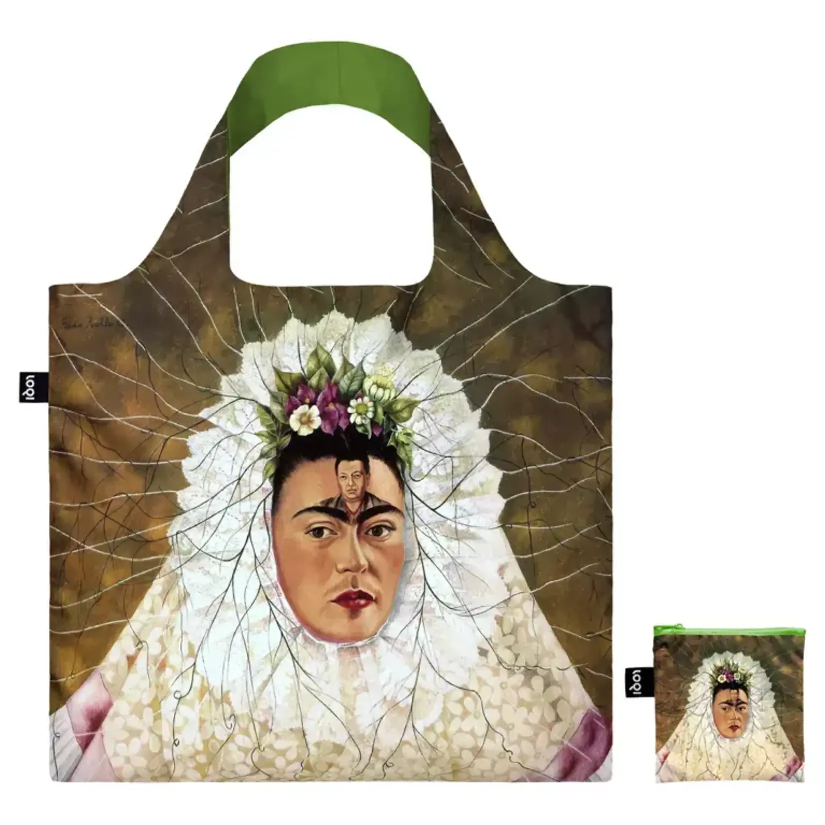 Loqi opvouwbaar tasje Loqi Bag Large - Self portrait Tehuana Museum Collection gerecycled Loqi LQFKPT