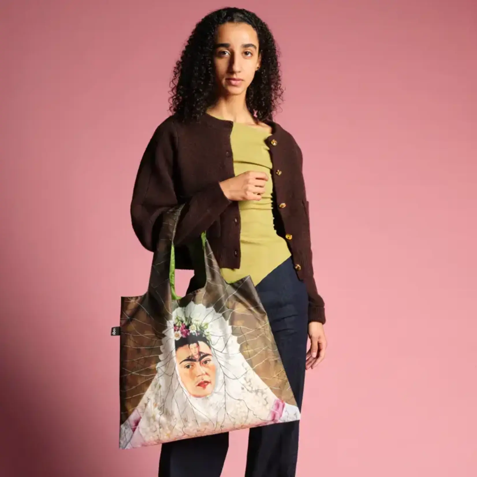 Loqi opvouwbaar tasje Loqi Bag Large - Self portrait Tehuana Museum Collection gerecycled Loqi LQFKPT