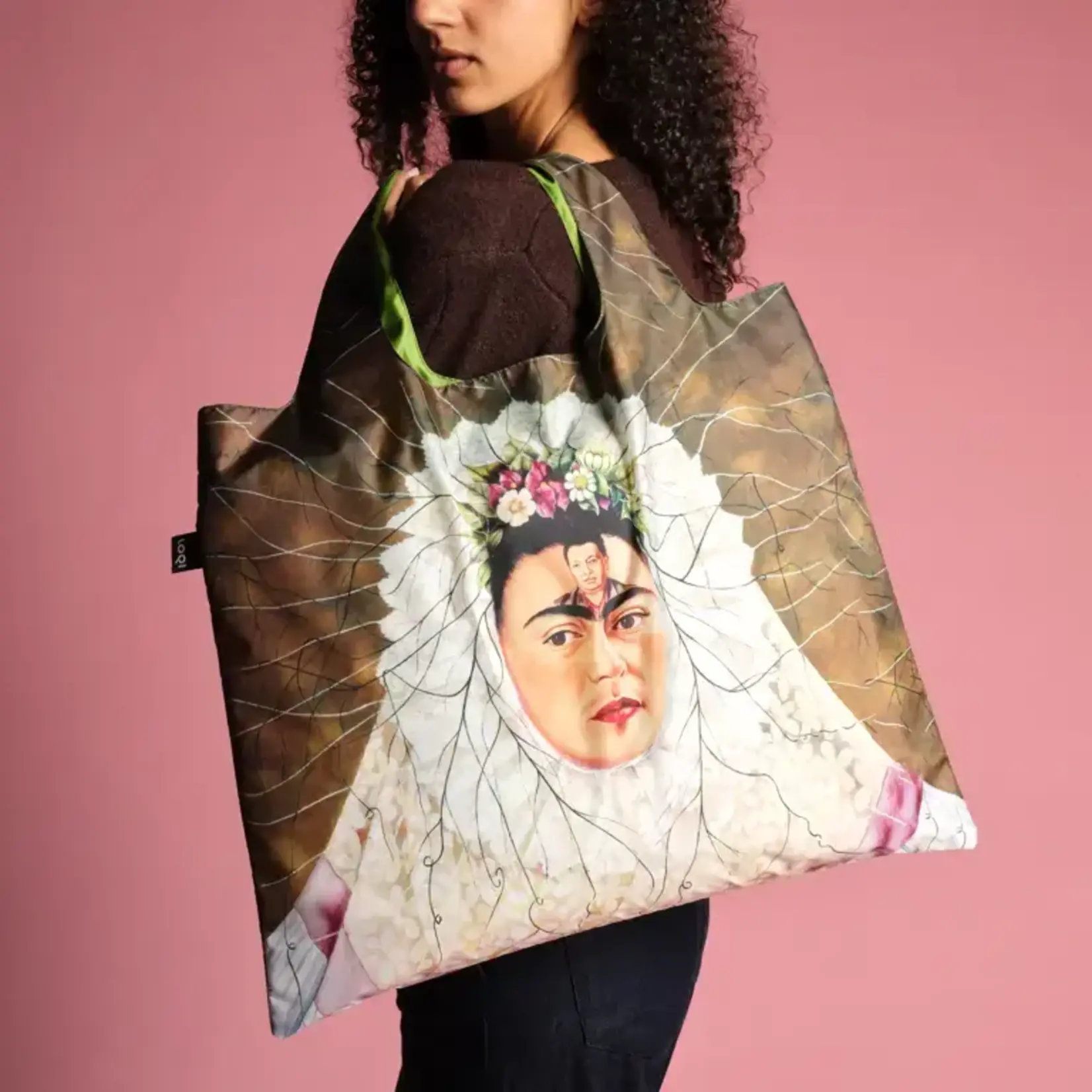 Loqi opvouwbaar tasje Loqi Bag Large - Self portrait Tehuana Museum Collection gerecycled Loqi LQFKPT