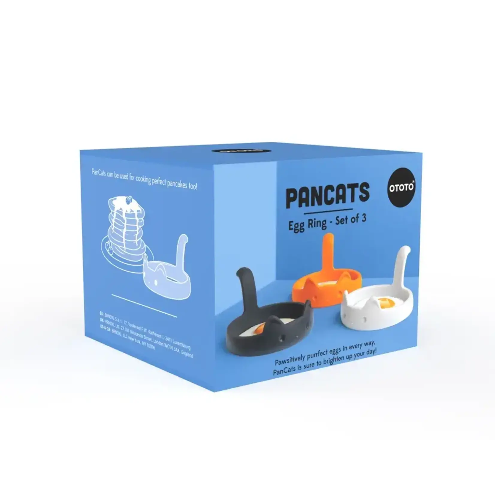Diverse Merken set-3 siliconen eibakring Ototo Eierbakring PanCats Ototo OT1141