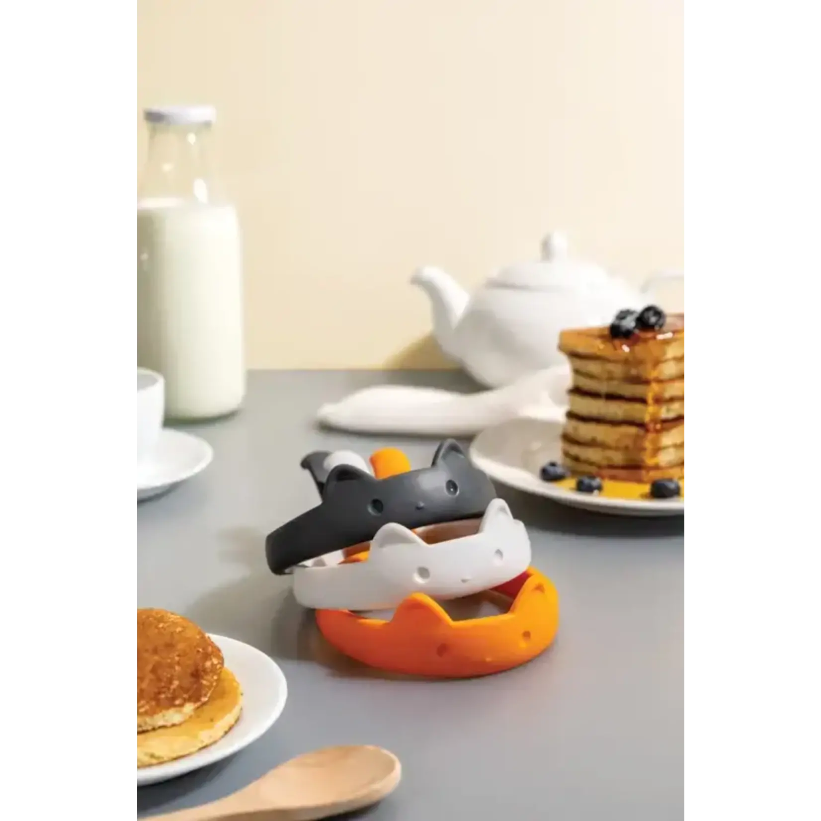 Diverse Merken set-3 siliconen eibakring Ototo Eierbakring PanCats Ototo OT1141