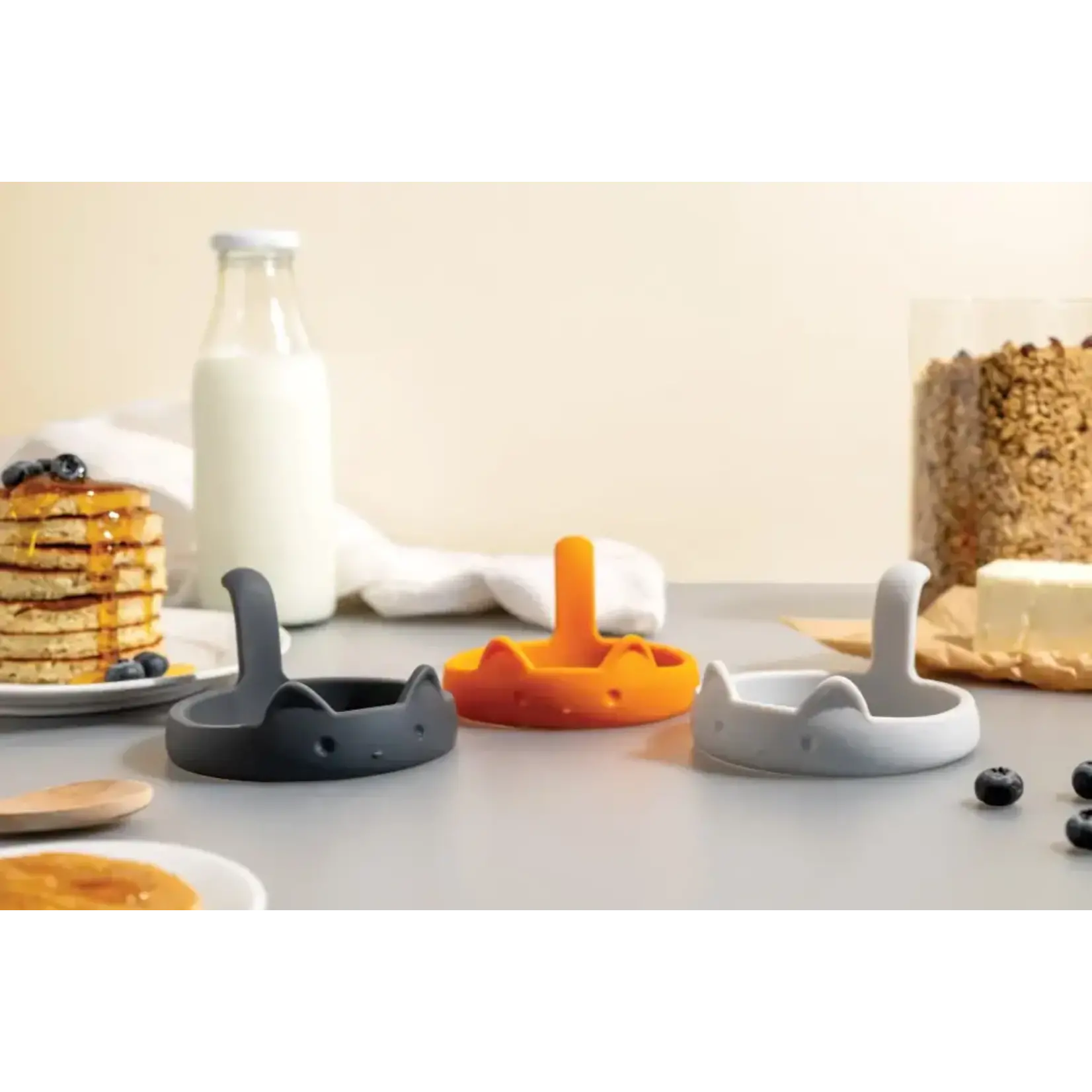 Diverse Merken set-3 siliconen eibakring Ototo Eierbakring PanCats Ototo OT1141