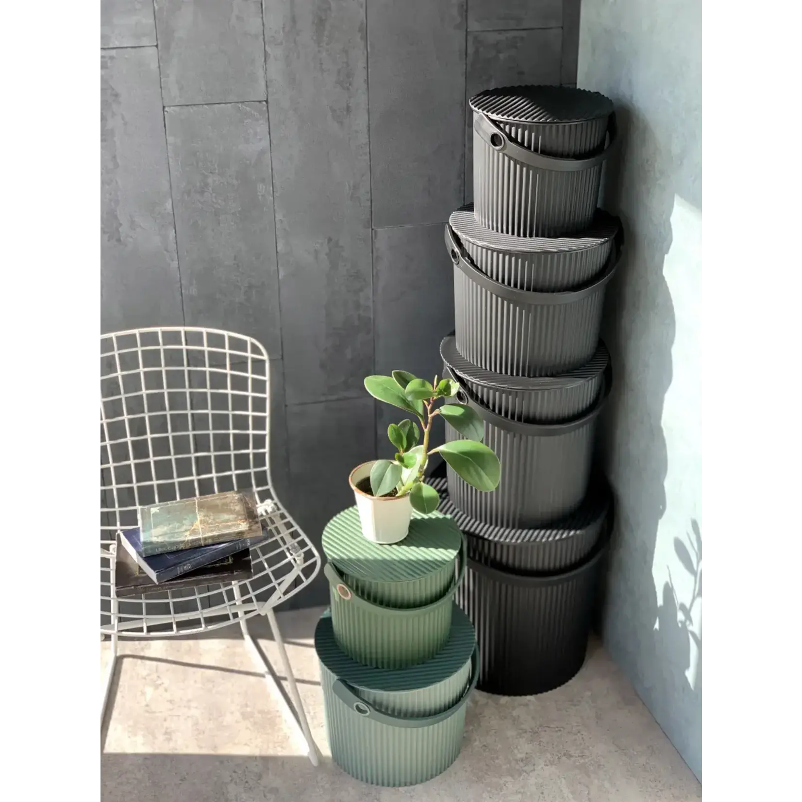 Diverse Merken Aanrecht afval bakje Hachiman Omnioutil Opbergemmer Mini - Zwart Omnioutil 236382