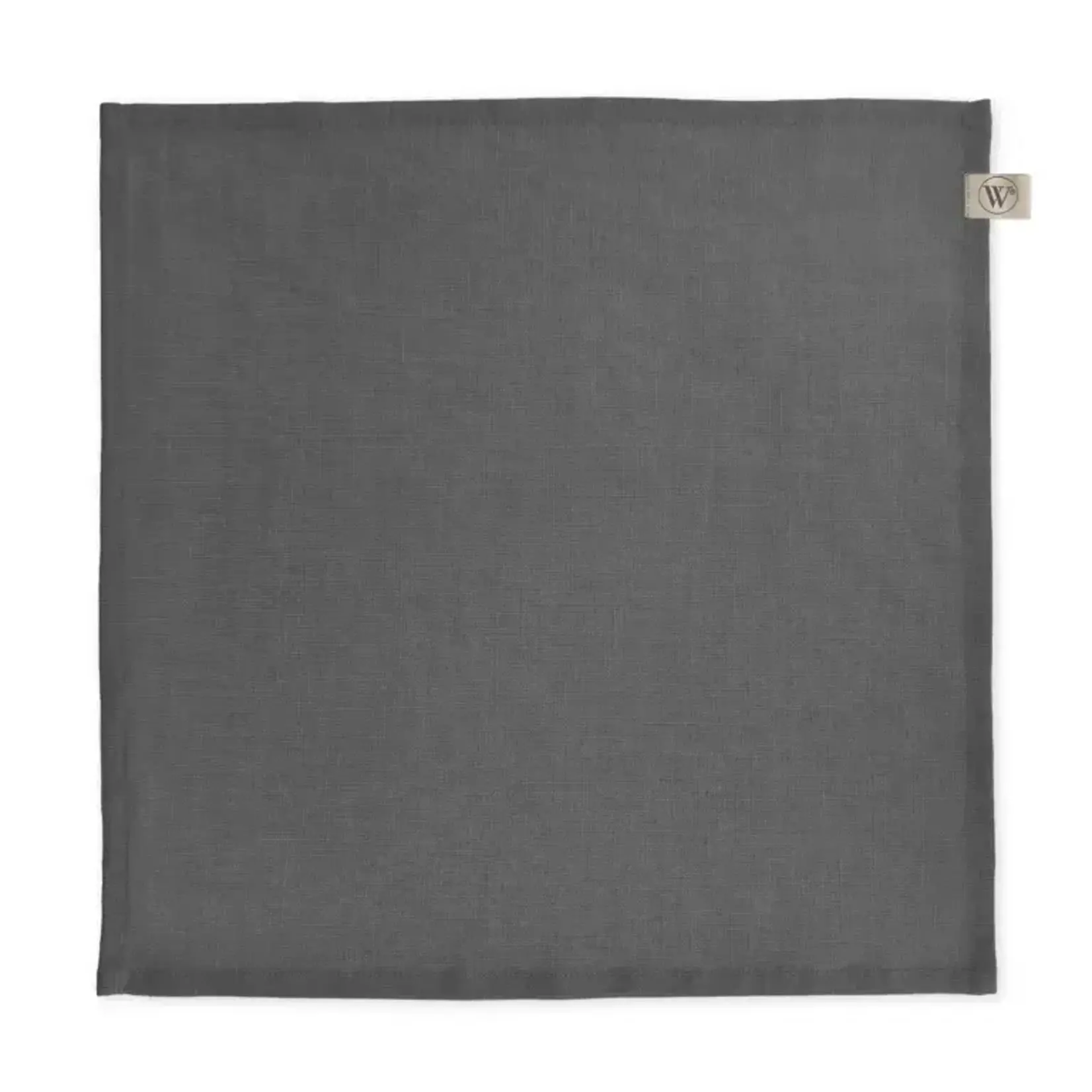 Diverse Merken Set-4 servetten linnen antraciet grijs Walra Servet Set Lovely Linen 4-delig - Antraciet Walra 545035