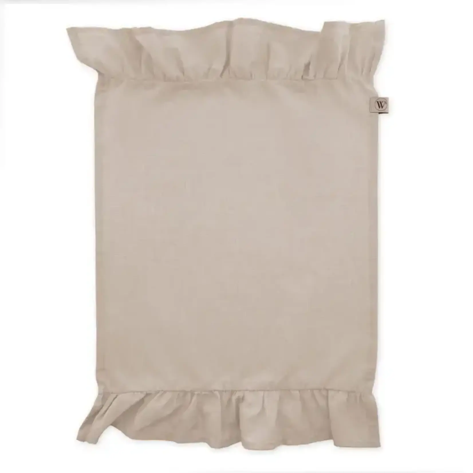 Diverse Merken Set-4 Ruffles servetten linnen zandkleurig naturel Walra Servet Set Lovely Linen 4-delig -Zand Walra 545038