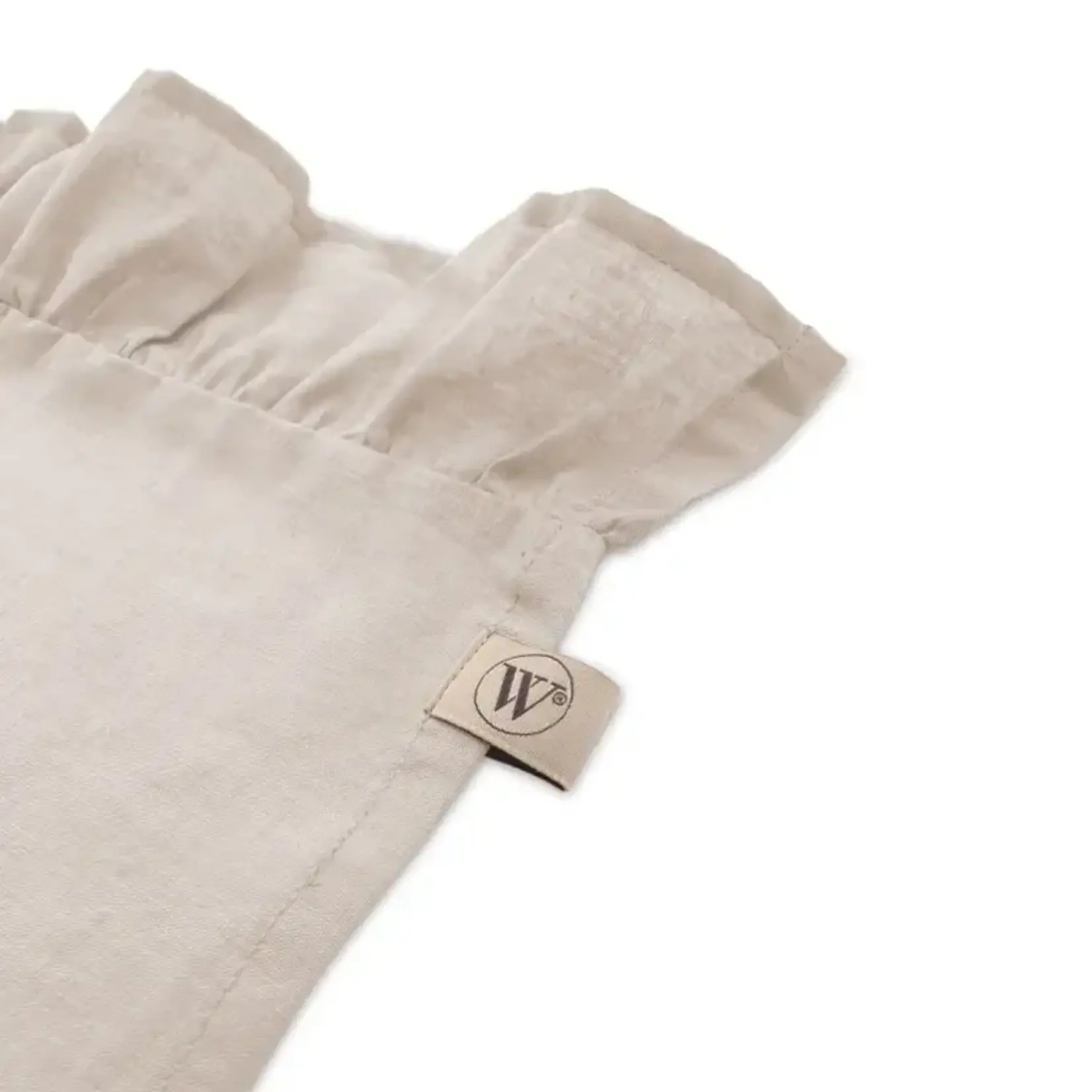 Diverse Merken Set-4 Ruffles servetten linnen zandkleurig naturel Walra Servet Set Lovely Linen 4-delig -Zand Walra 545038