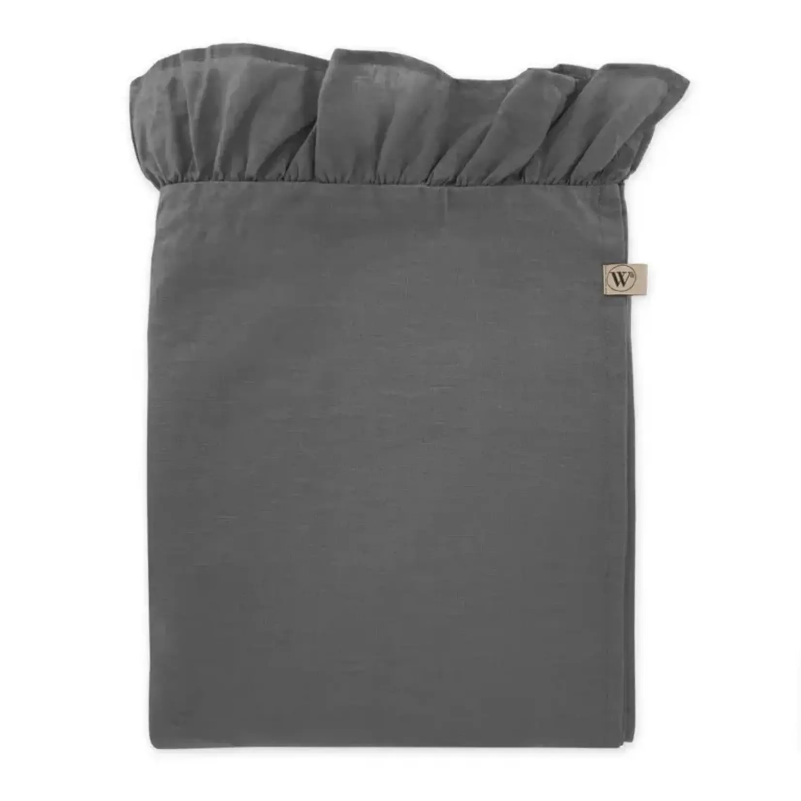 Diverse Merken Ruffles tafelkleed 140 x 320 cm Antraciet grijs Walra Lovely Linen tafelkleed Antraciet Walra 545043