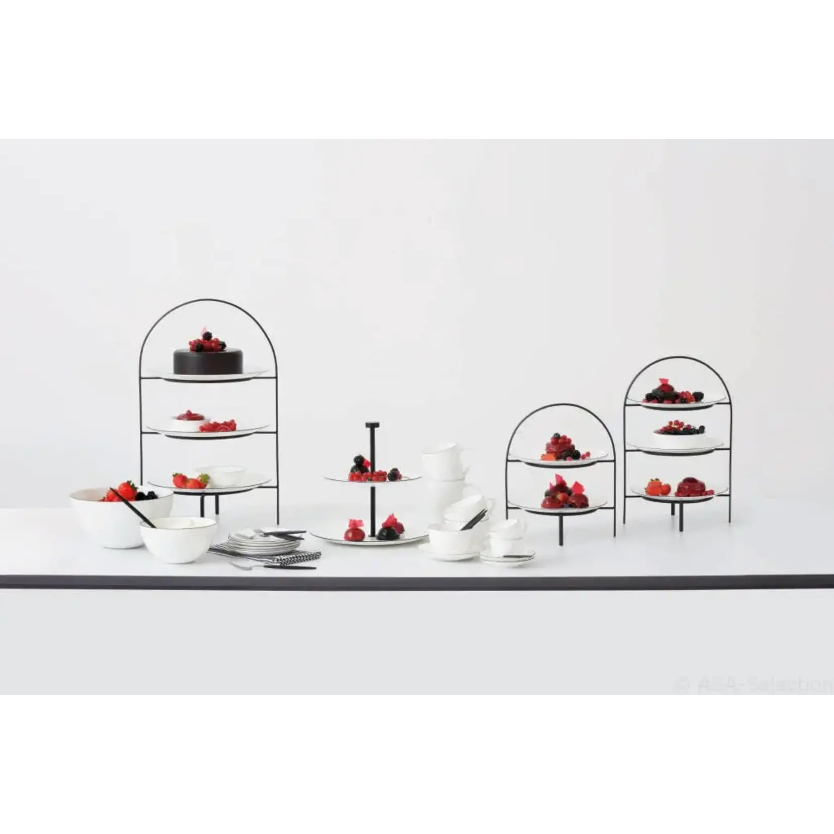 ASA Selection 28 cm zwarte metalen Etagère 2 laags Asa etagère 2-laags 28 cm voor eigen borden Asa 99300950