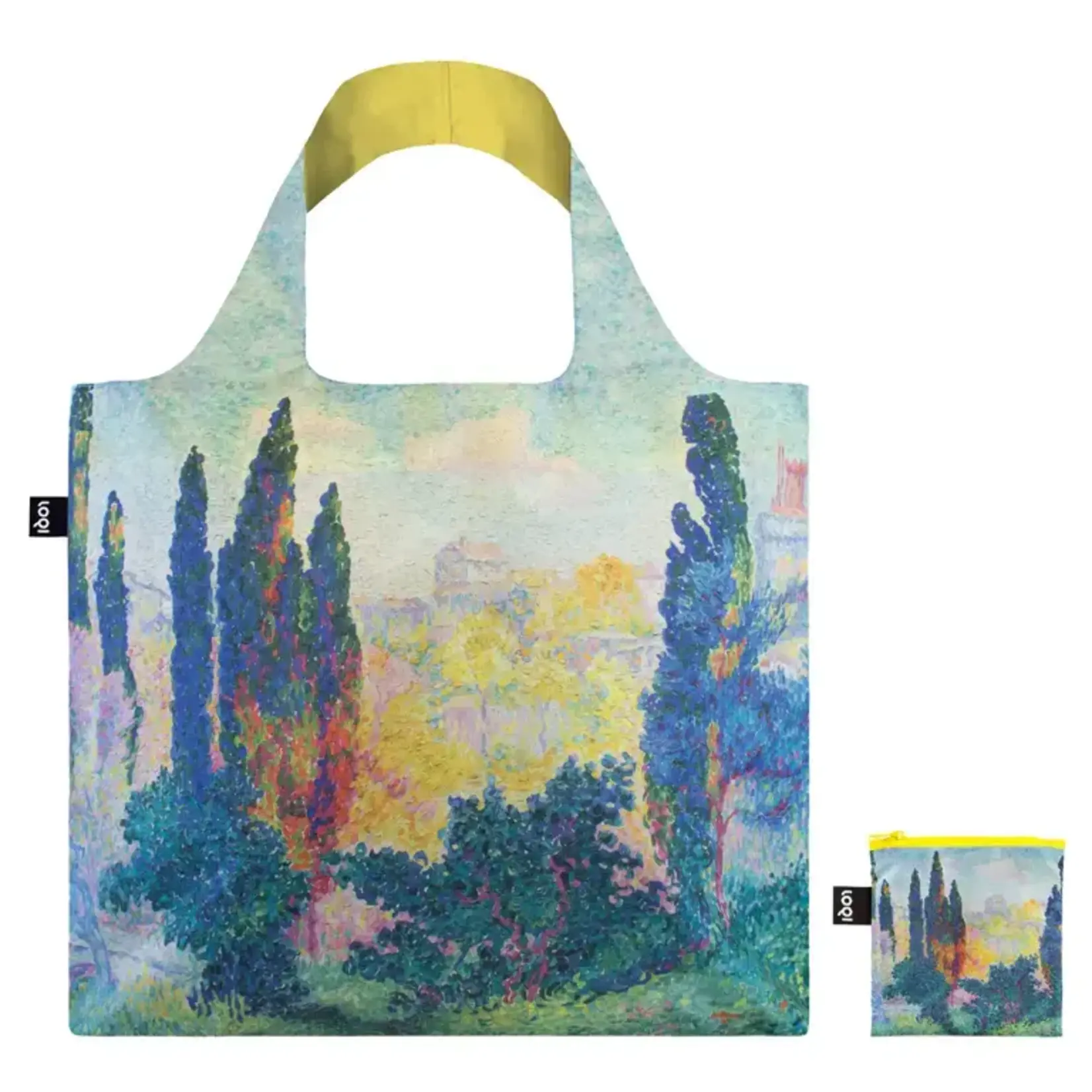 Loqi opvouwbaar tasje Loqi Bag Large - The Cypresses at Cagnes Museum Collection gerecycled Loqi LQHCCC