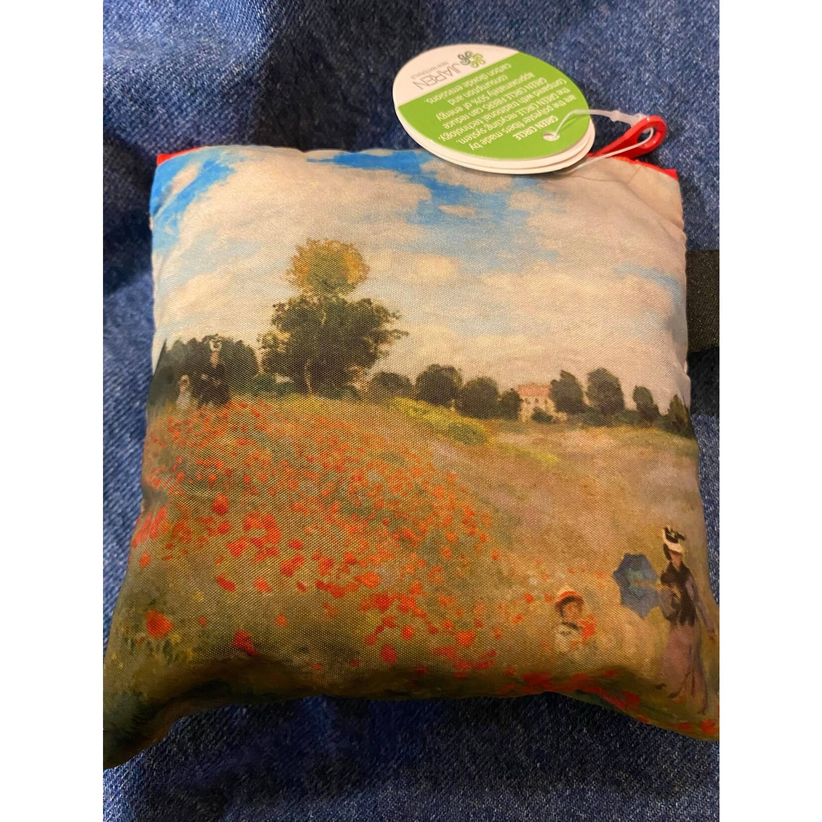 Loqi opvouwbaar tasje Loqi Bag Large - Claude Monet Wild Poppies 1873 Museum Collection gerecycled Loqi LQmowp