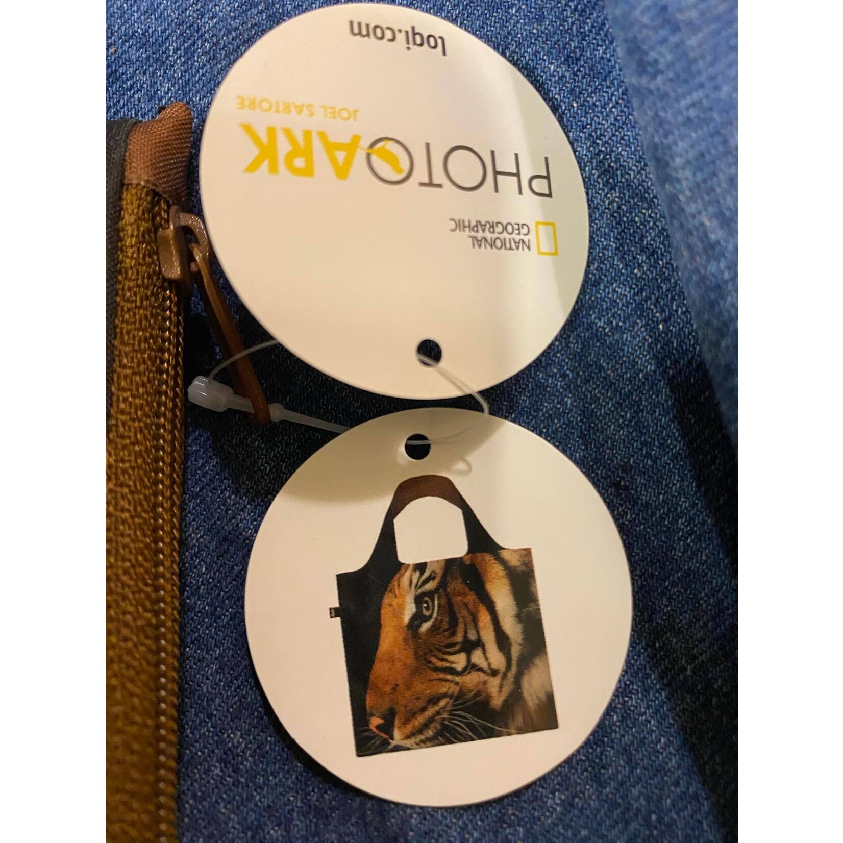 Loqi opvouwbaar tasje Loqi Bag Large - Malayan tiger National Geographic gerecycled Loqi LQNGMT