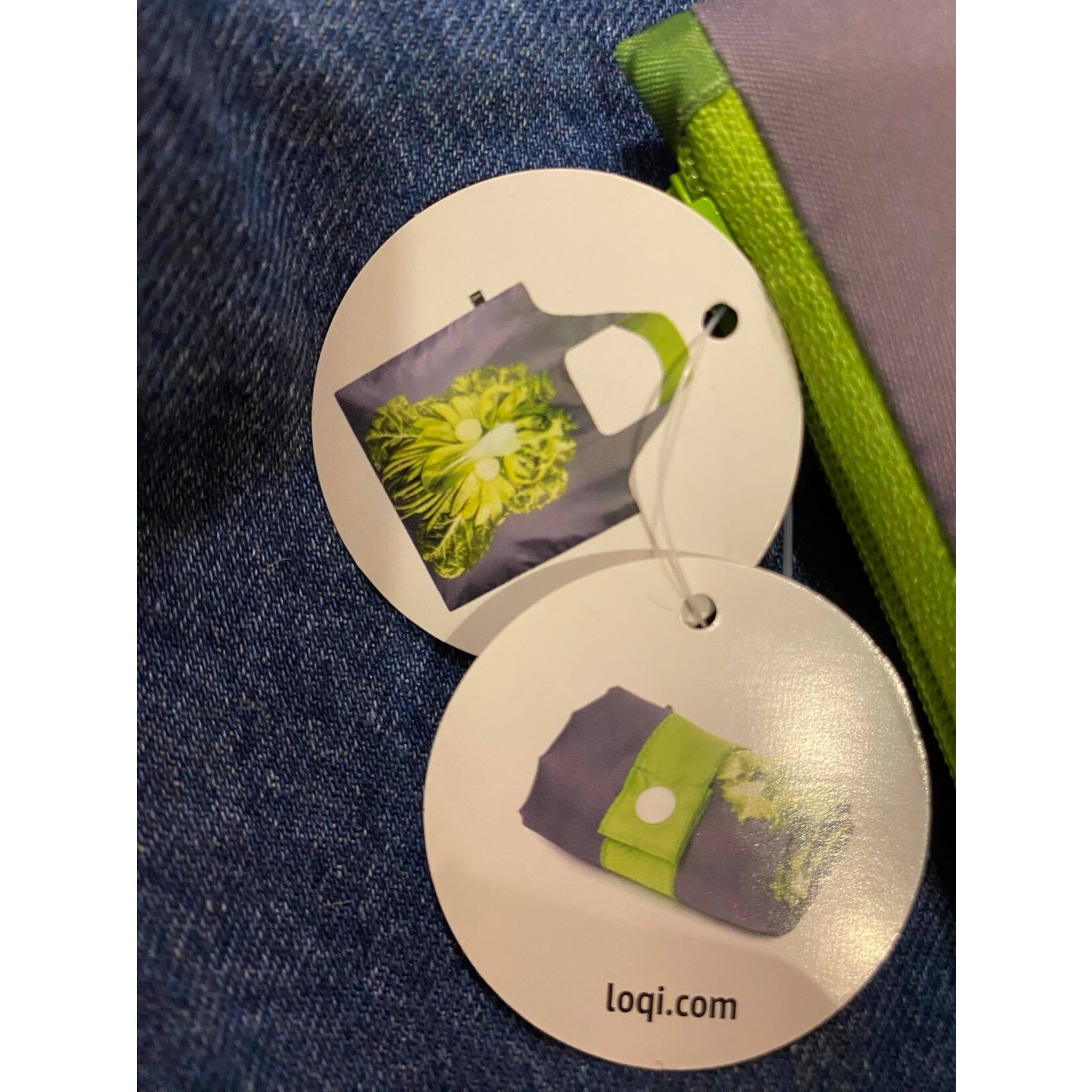 Loqi opvouwbaar tasje Loqi Bag Large - Fresh Faces Horace + Lola gerecycled Loqi LQffhl