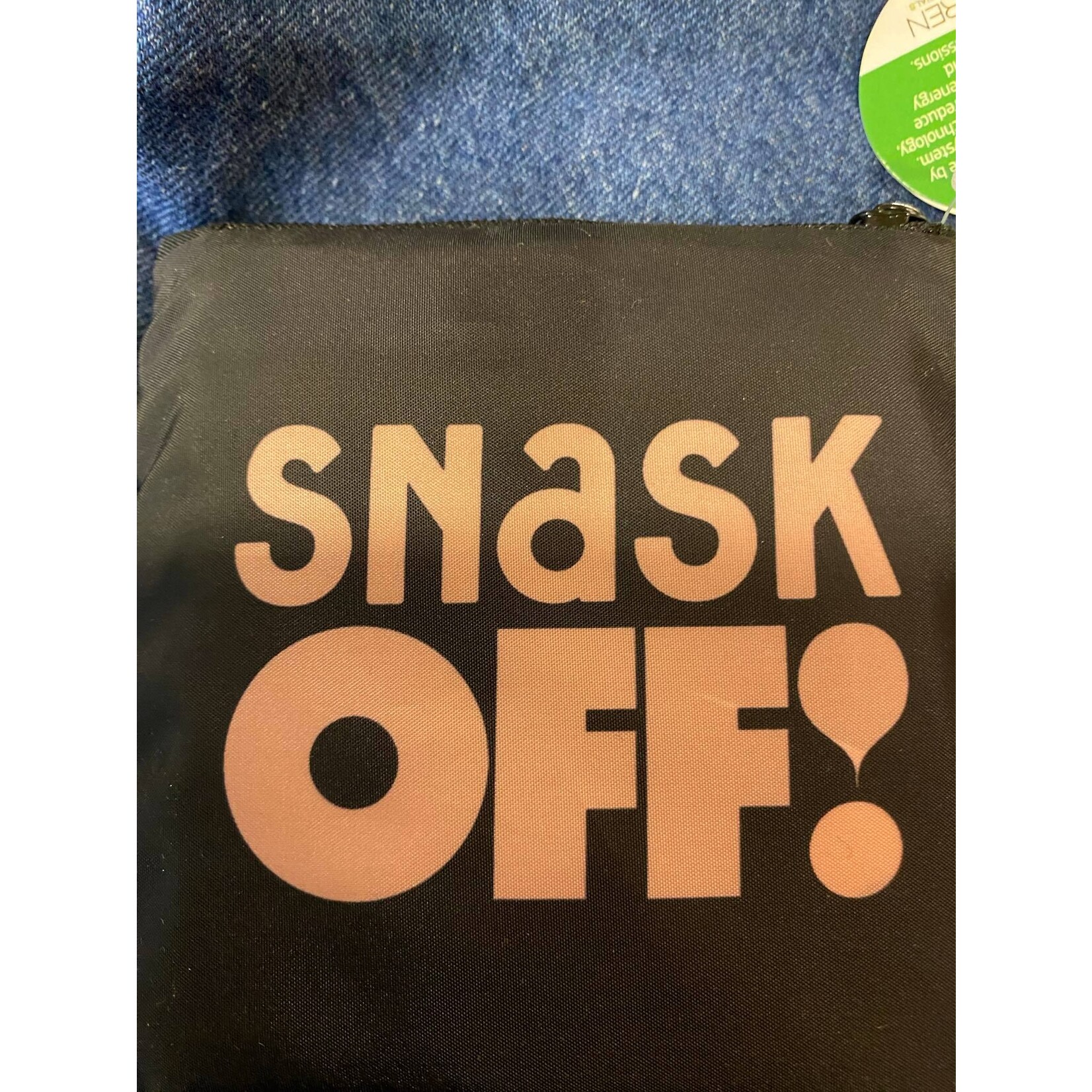 Loqi opvouwbaar tasje Loqi Bag Large - Snask OFF! Tiger Snake Beer Black gerecycled Loqi LQSNTBR