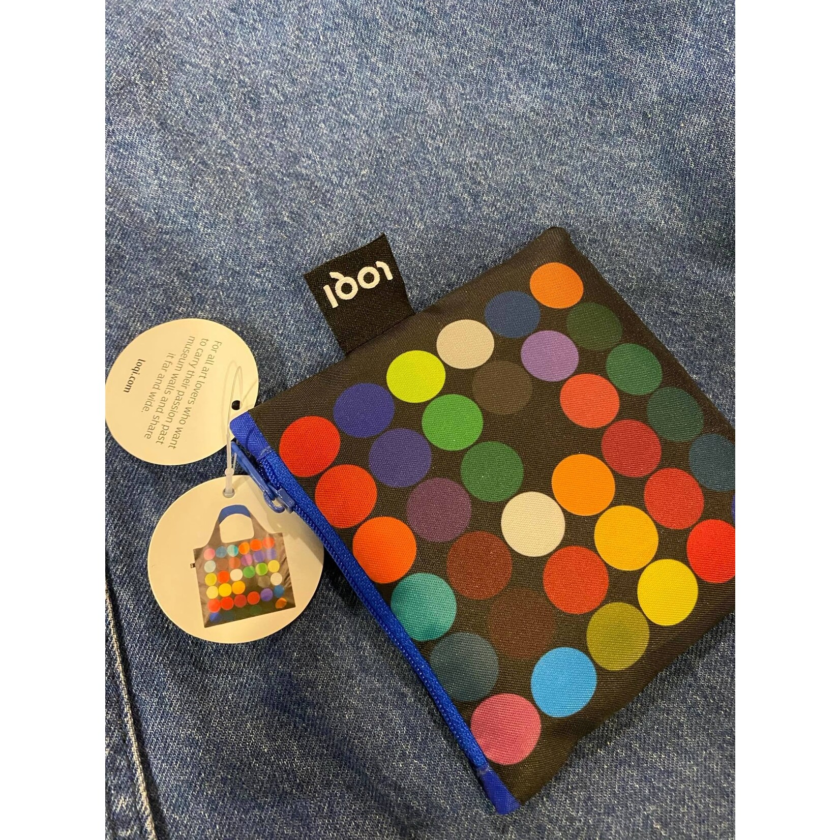 Loqi opvouwbaar tasje Loqi Bag Large - Poul Gernes Untitled Dots 1966-68 Museum Collection gerecycled Loqi LQmcpgdo