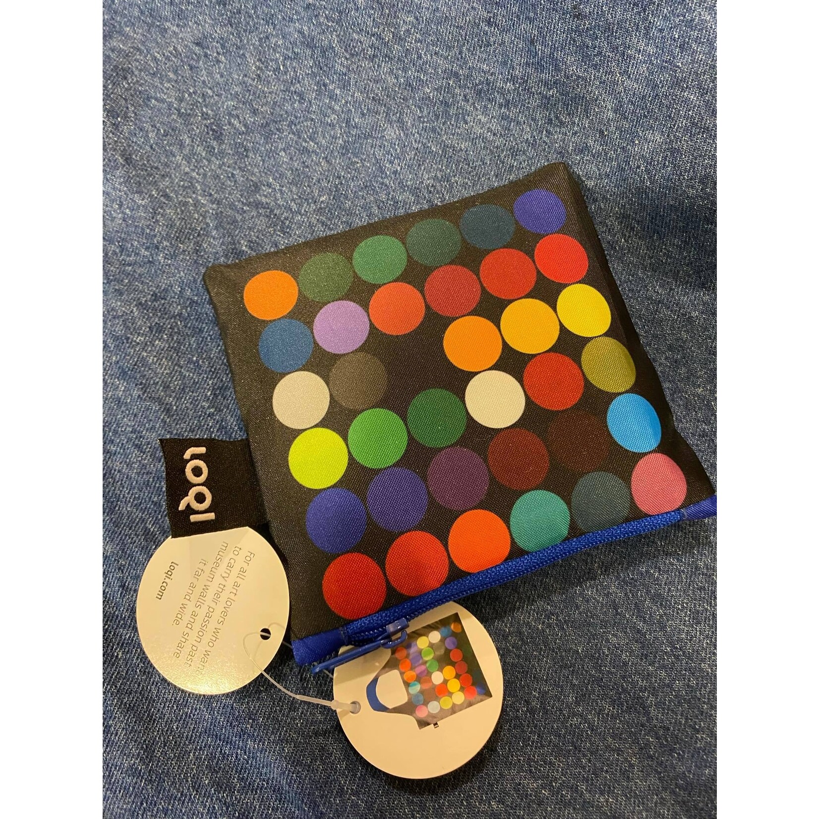 Loqi opvouwbaar tasje Loqi Bag Large - Poul Gernes Untitled Dots 1966-68 Museum Collection gerecycled Loqi LQmcpgdo