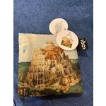 Loqi opvouwbaar tasje Loqi Bag Large - Tower of Babel 1563 Pieter Breugel Museum Collection gerecycled Loqi LQPBTB