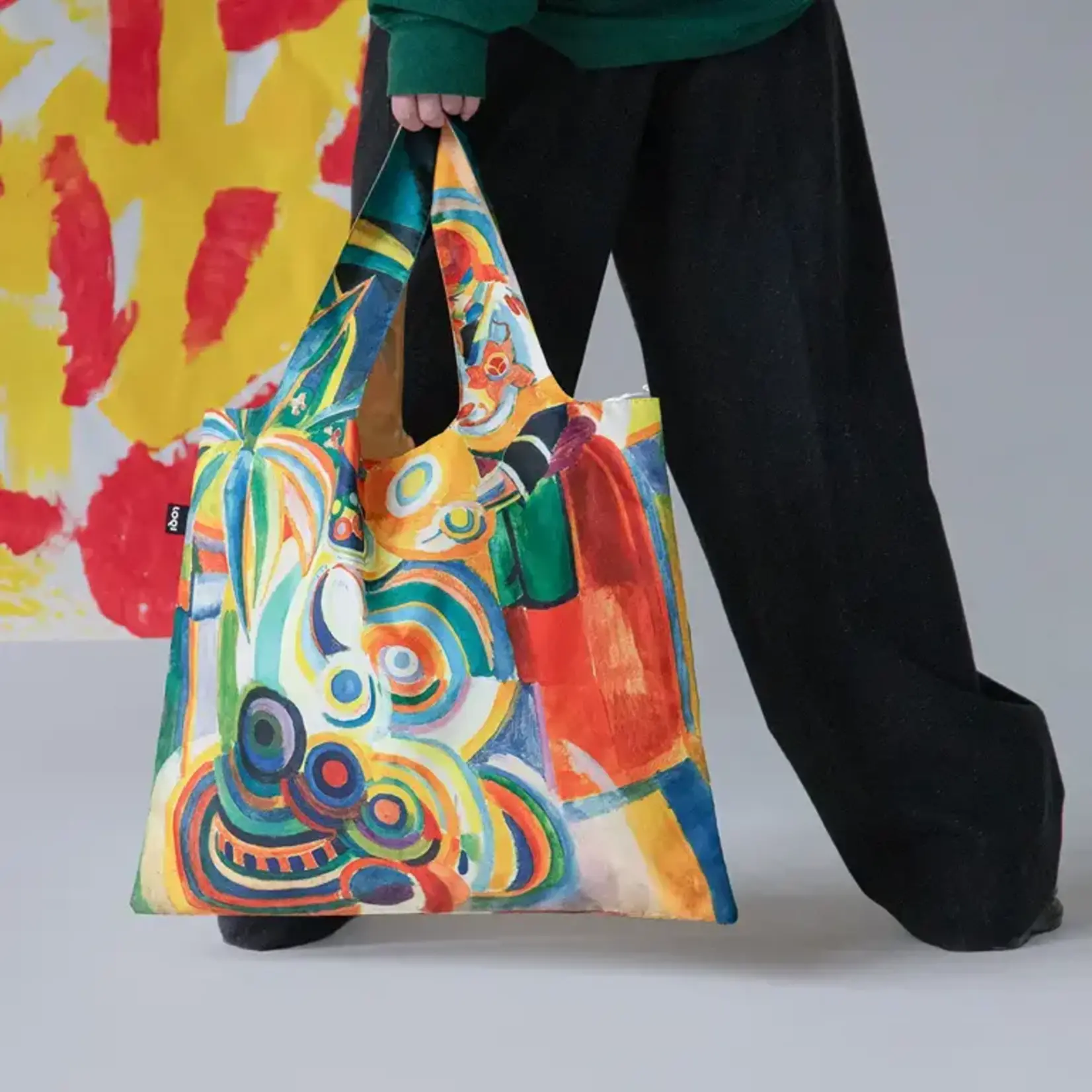 Loqi opvouwbaar tasje Loqi Bag Large -  Portuguese women 1916 Robert Delaunay gerecycled Loqi LQRDPW
