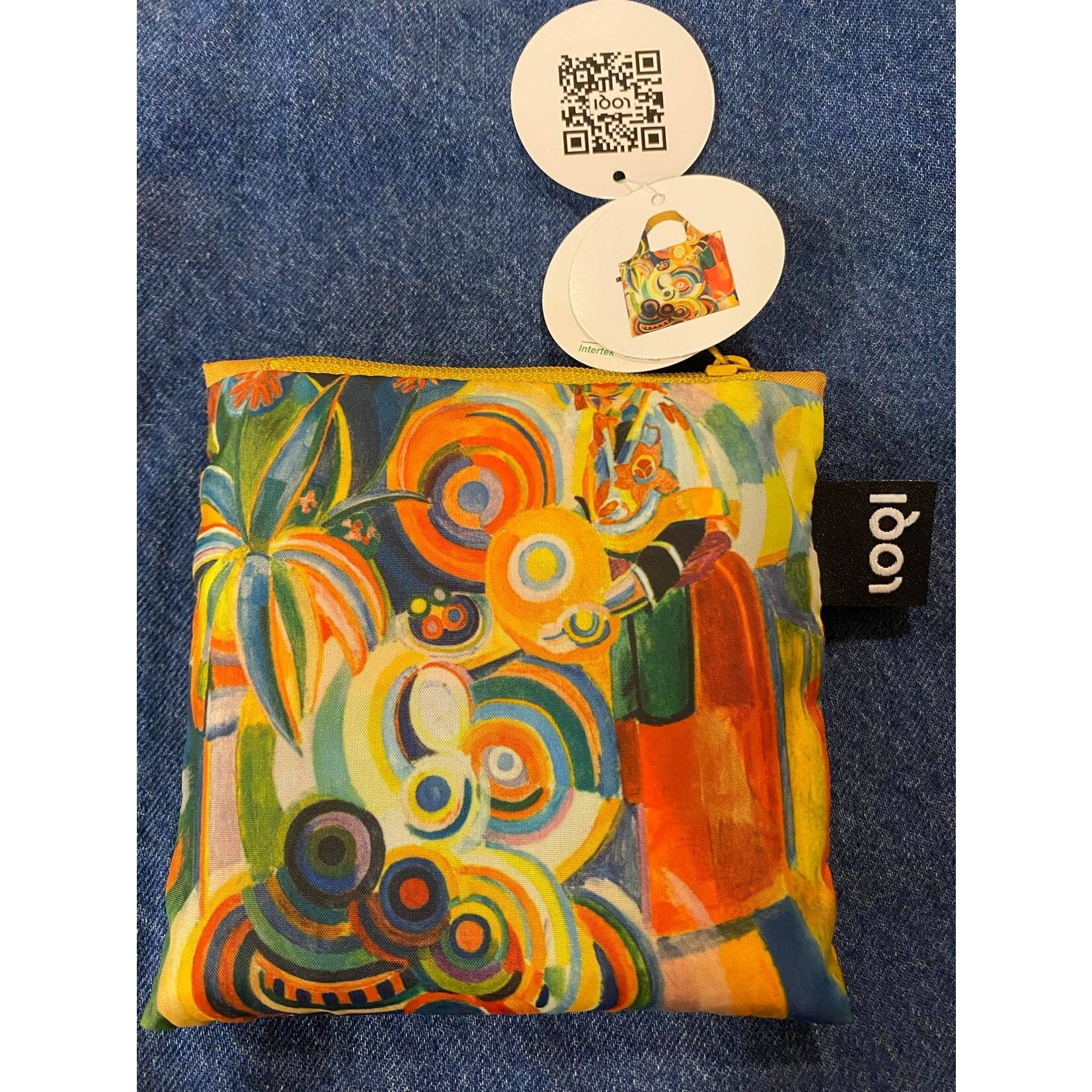 Loqi opvouwbaar tasje Loqi Bag Large -  Portuguese women 1916 Robert Delaunay gerecycled Loqi LQRDPW