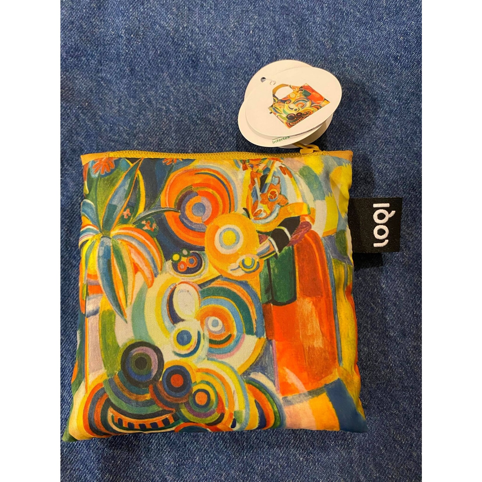 Loqi opvouwbaar tasje Loqi Bag Large -  Portuguese women 1916 Robert Delaunay gerecycled Loqi LQRDPW