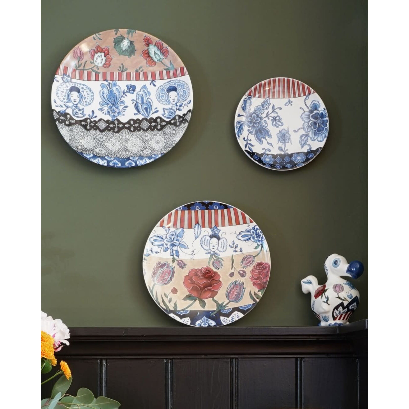 Heinen Delfts Blauw 31 cm Heinen Delfts Blauw Wandbord Kanten Isabee The Heritage Collection Heinen Delfts Blauw Cdp703