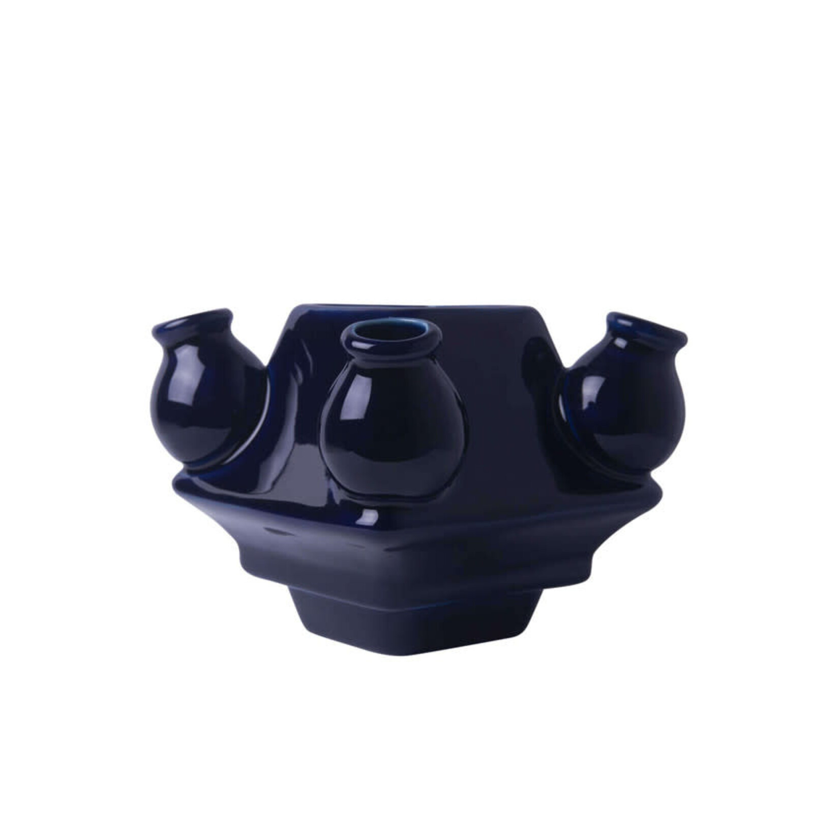 Heinen Delfts Blauw 10 cm Donker blauwe Midden vaas stapelgekte Delfts Blauw Midden vaas Heinen Delfts Blauw D0385-2