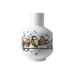 Heinen Delfts Blauw 35 cm Hoge Bol Vaas Bosvogels Heinen Delfts Blauw Bosvogels hoge bolvaas Heinen Delfts Blauw V0602