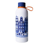 Heinen Delfts Blauw 500 ml Heinen Delfts Blauw Waterfles thermos fles Grachtenpanden Heinen Delfts Blauw WB003