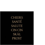 PPD Paper Product Design PPD 25 x 25 cm cocktail servetten Cheers Prost black Napkin PPD 125403058