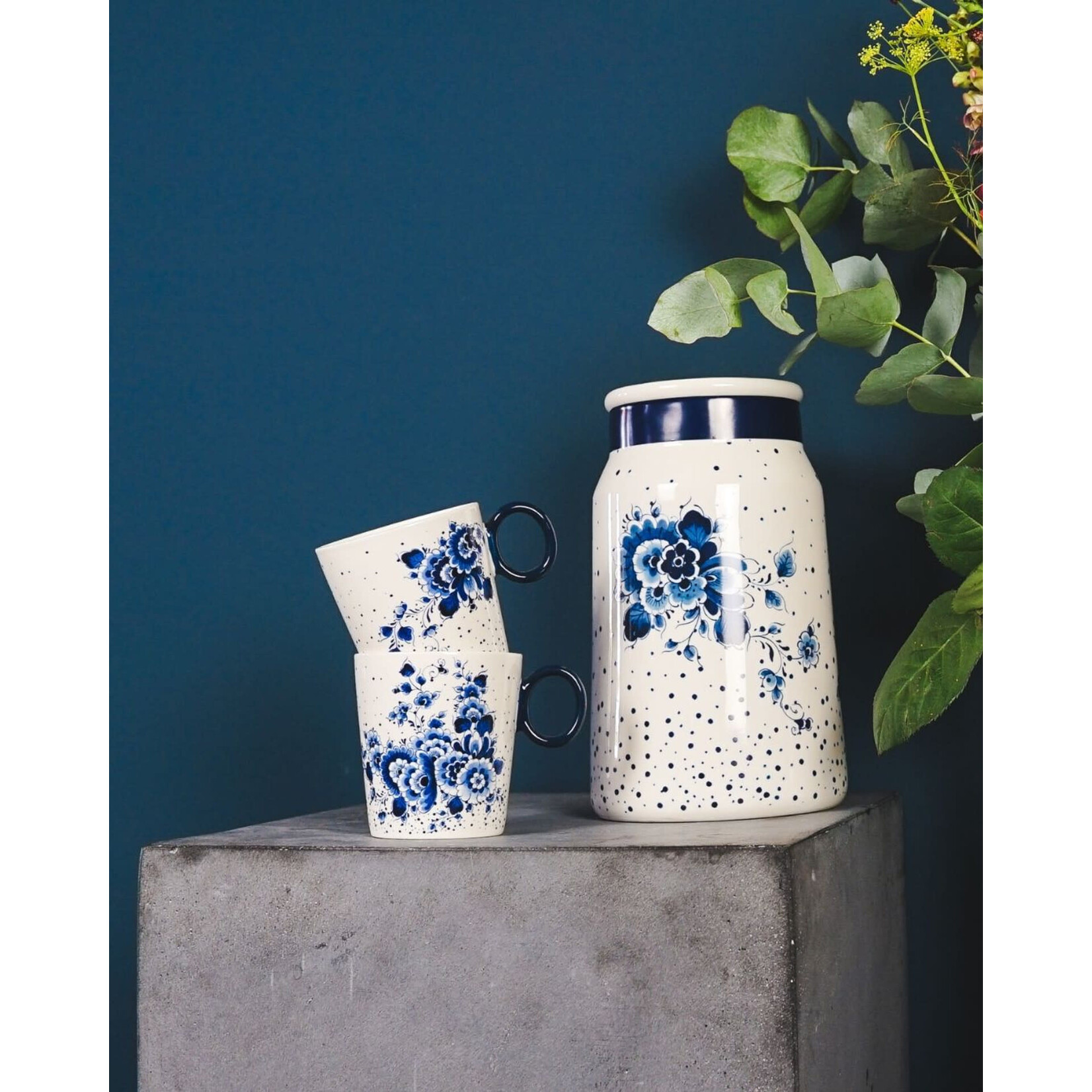 Heinen Delfts Blauw 25.5 cm Melkbus Heinen Delfts Blauw melkbus 25.5 cm Blauwe stip Heinen Delfts Blauw V0645