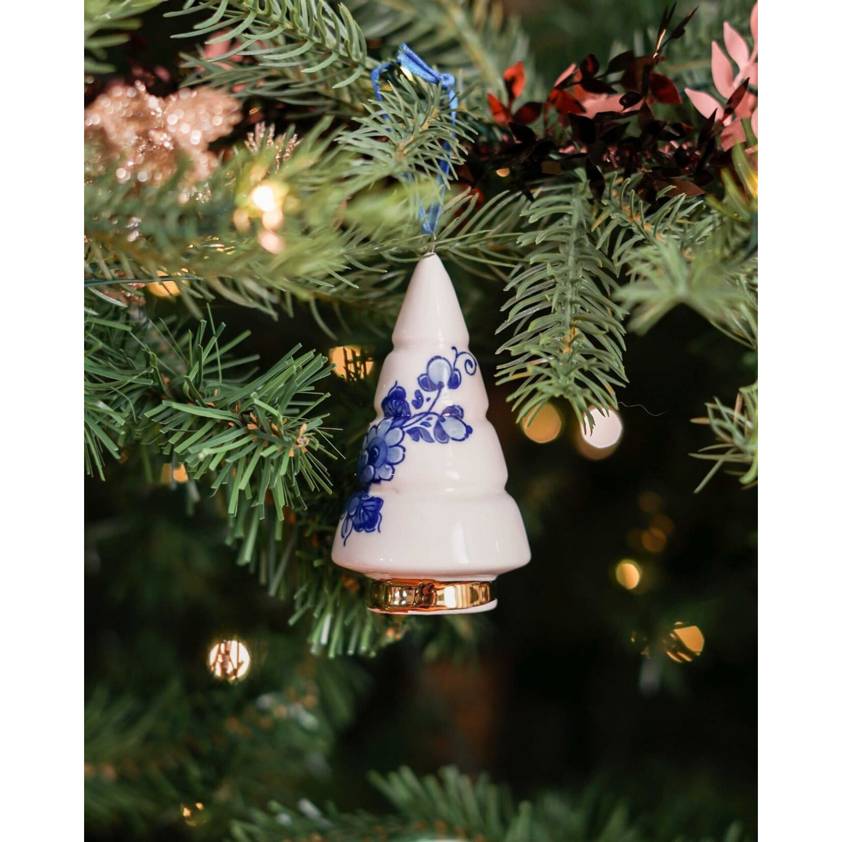 Heinen Delfts Blauw Heinen Delfts Blauw Kerstornament Kerstboom Kegel Heinen Delfts Blauw K40065