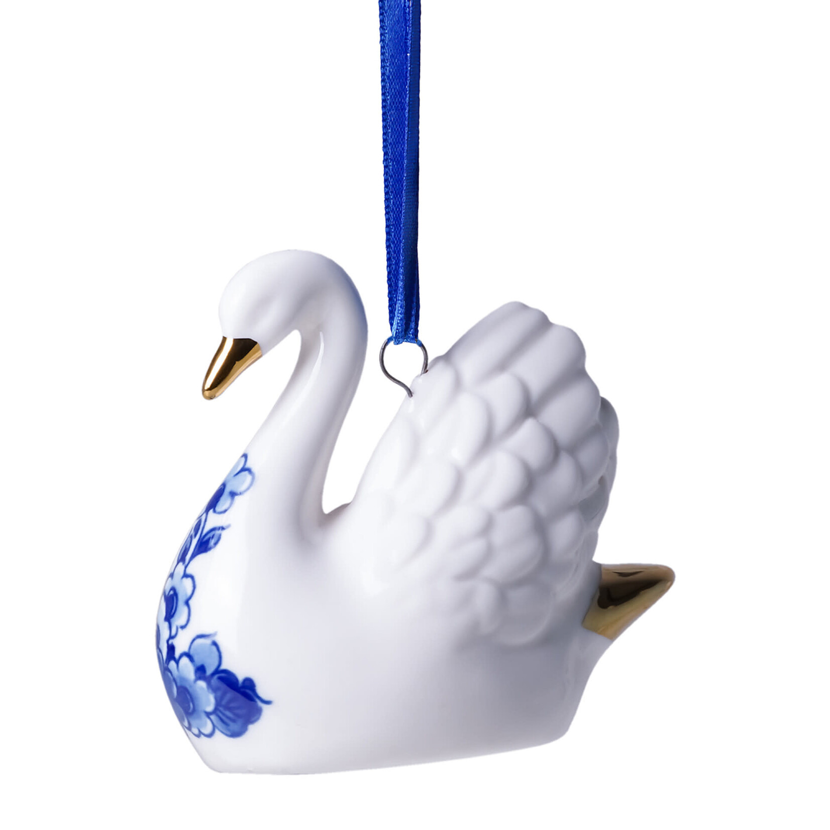 Heinen Delfts Blauw Heinen Delfts Blauw Kerstornament Zwaan Heinen Delfts Blauw K40069