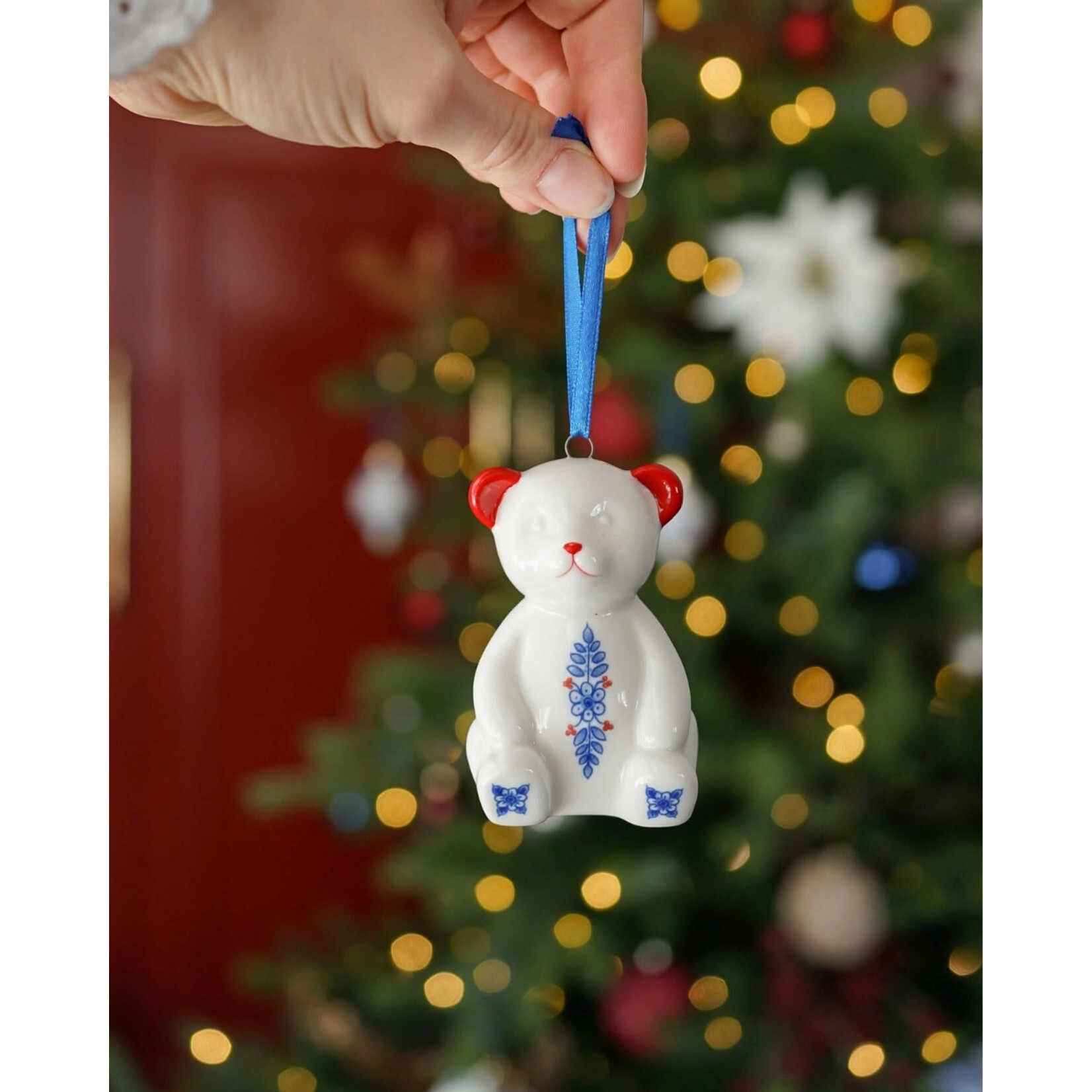 Heinen Delfts Blauw Heinen Delfts Blauw Kerstornament Teddybeer Heinen Delfts Blauw K60000