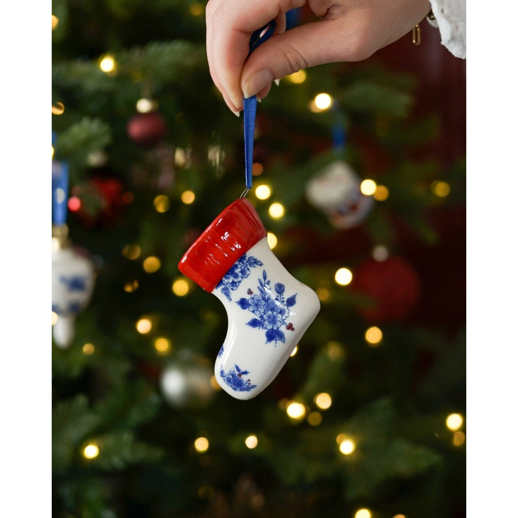 Heinen Delfts Blauw Heinen Delfts Blauw Kerstornament Kerstsok Heinen Delfts Blauw K60002